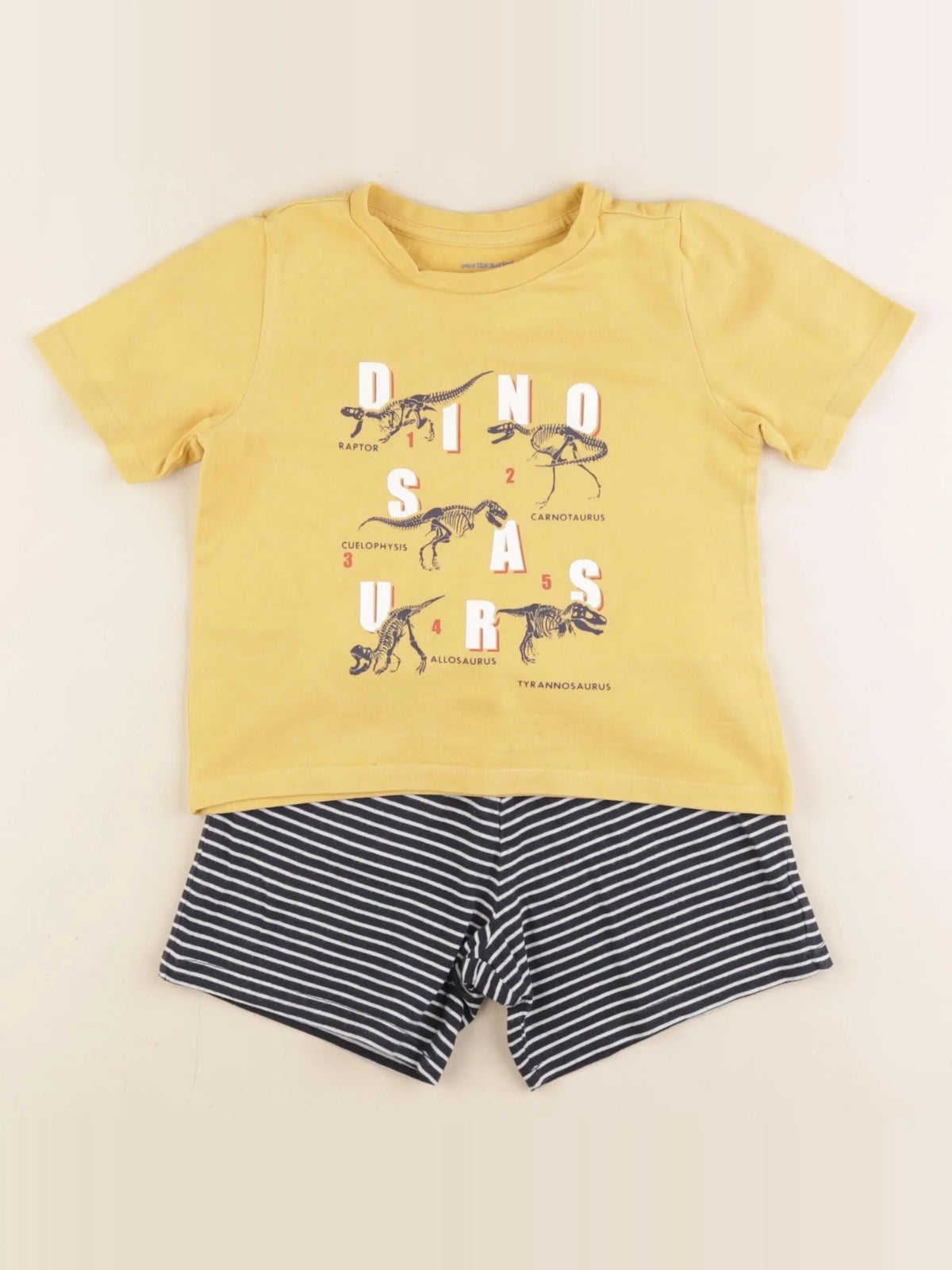 Vertbaudet - pyjama bleu, jaune - 3 ans