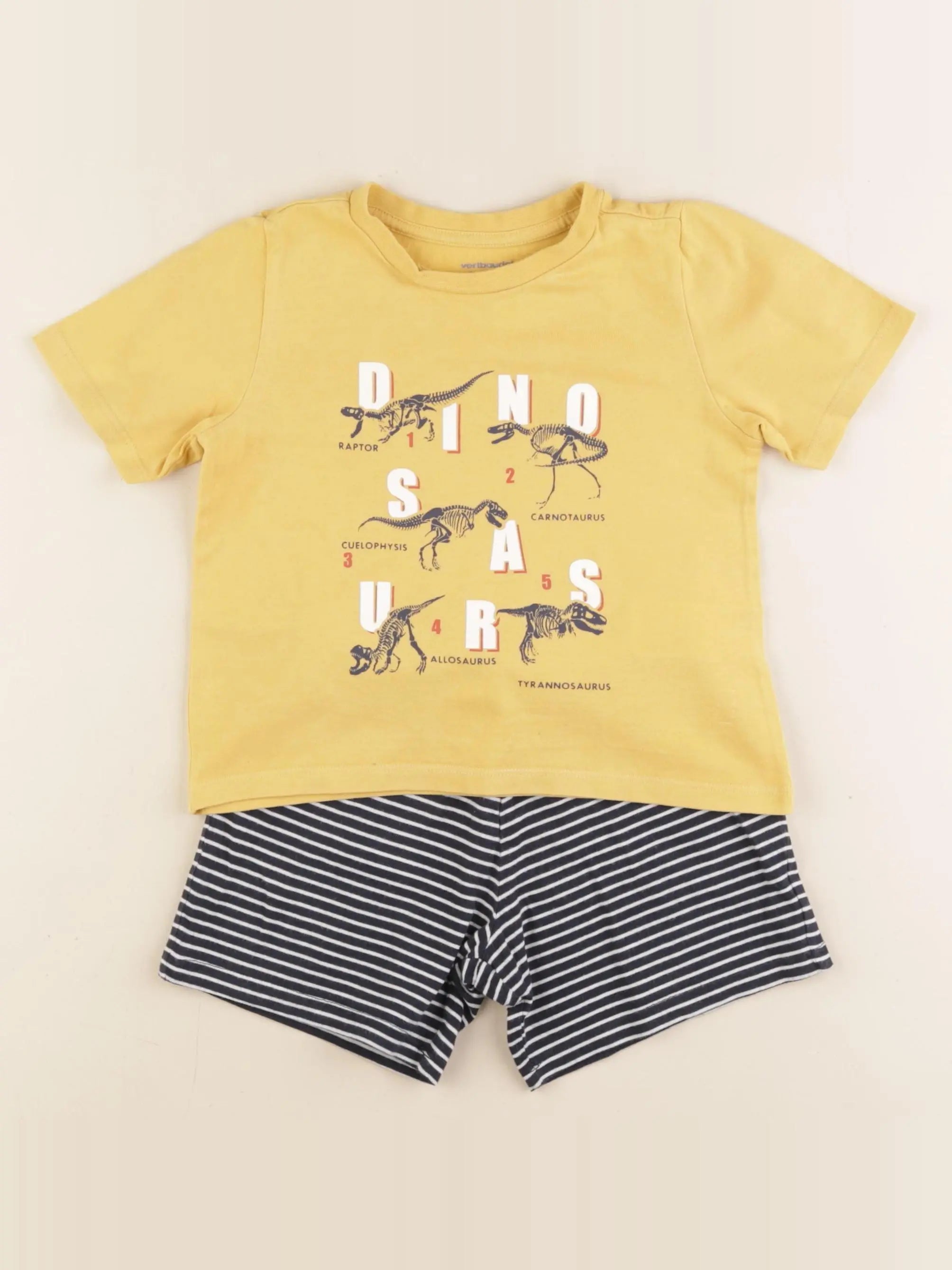 Vertbaudet - pyjama bleu, jaune - 3 ans