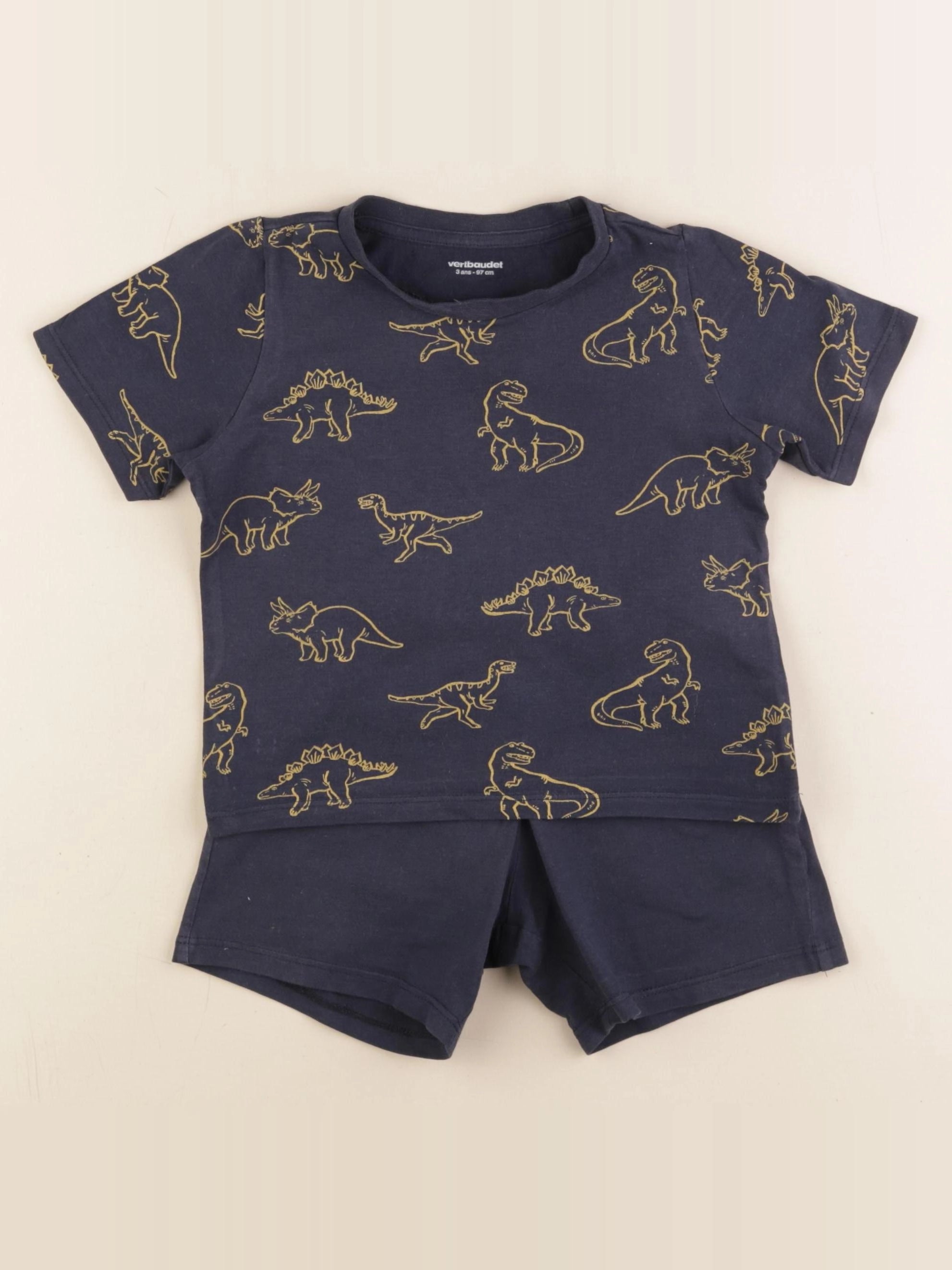 Vertbaudet - pyjama coton bleu - 3 ans