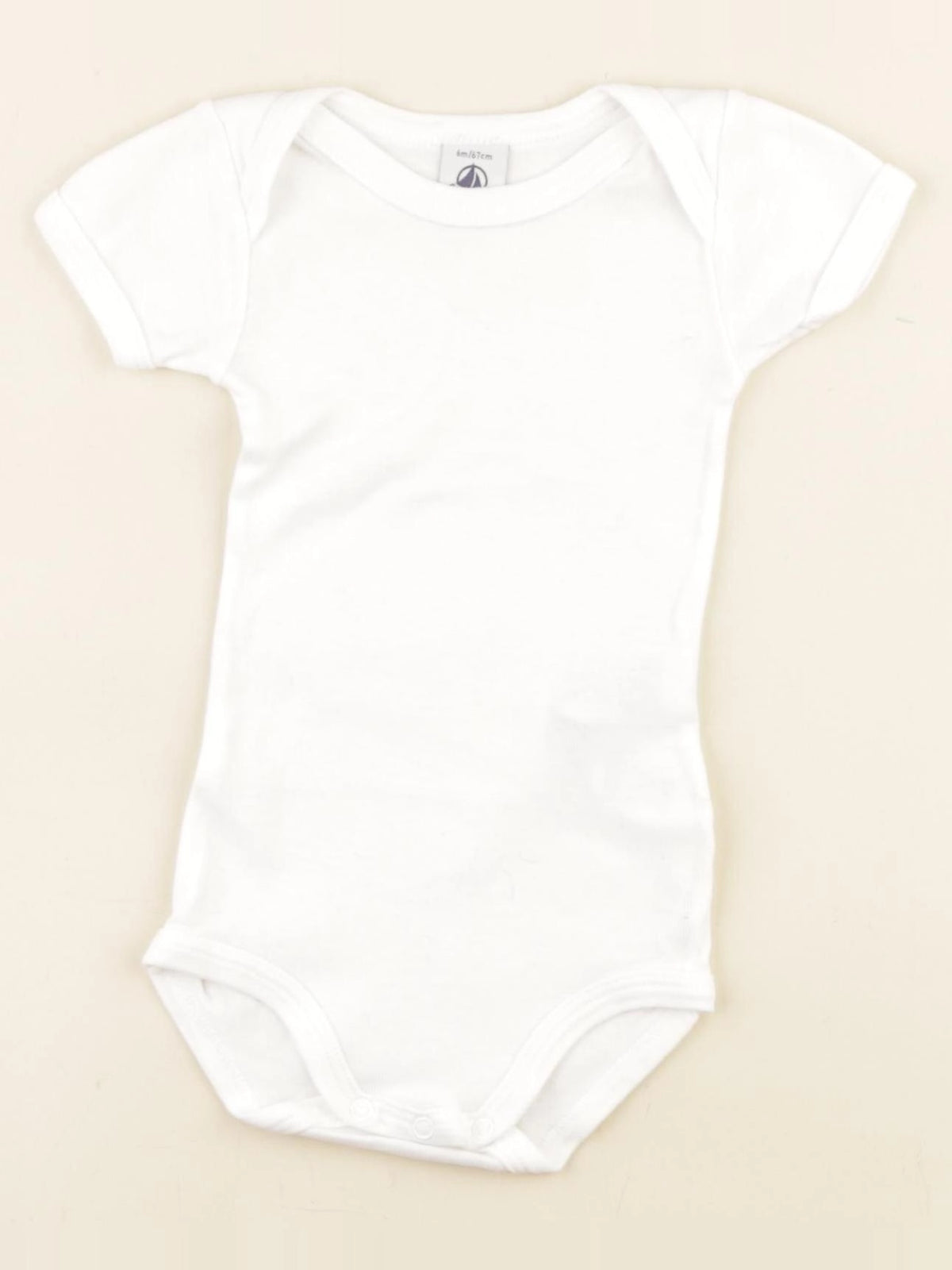 Petit Bateau - body blanc - 6 mois