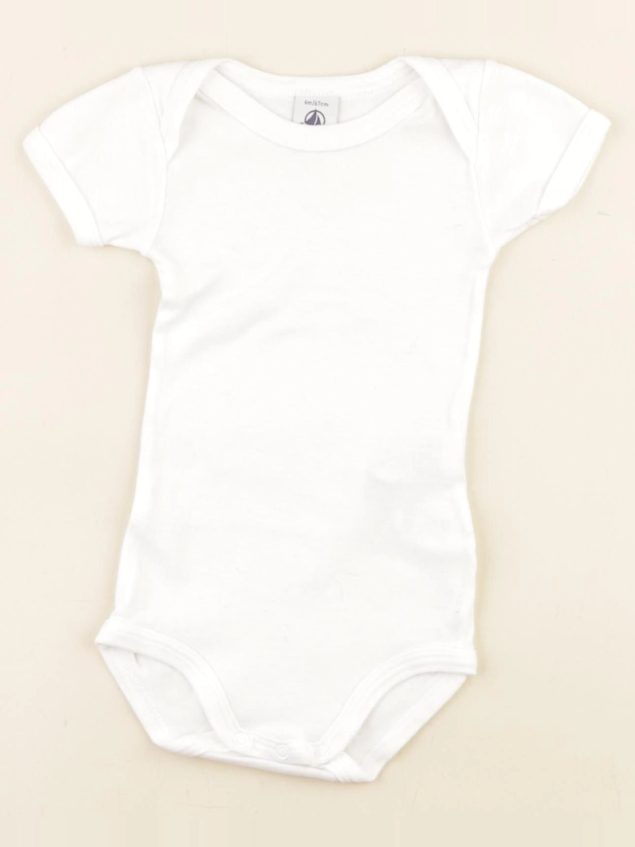 Petit Bateau - body blanc - 6 mois