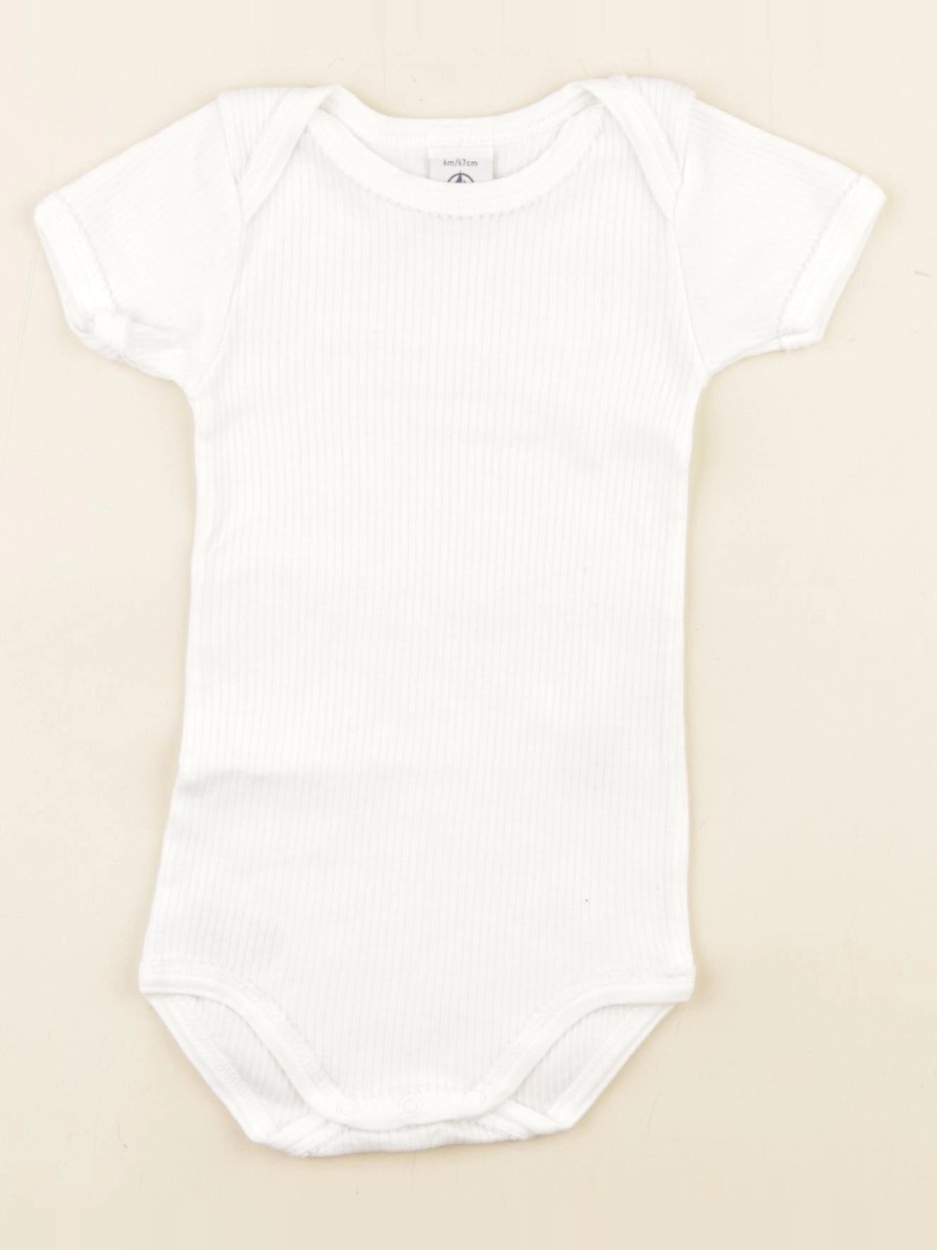 Petit Bateau - body blanc - 6 mois