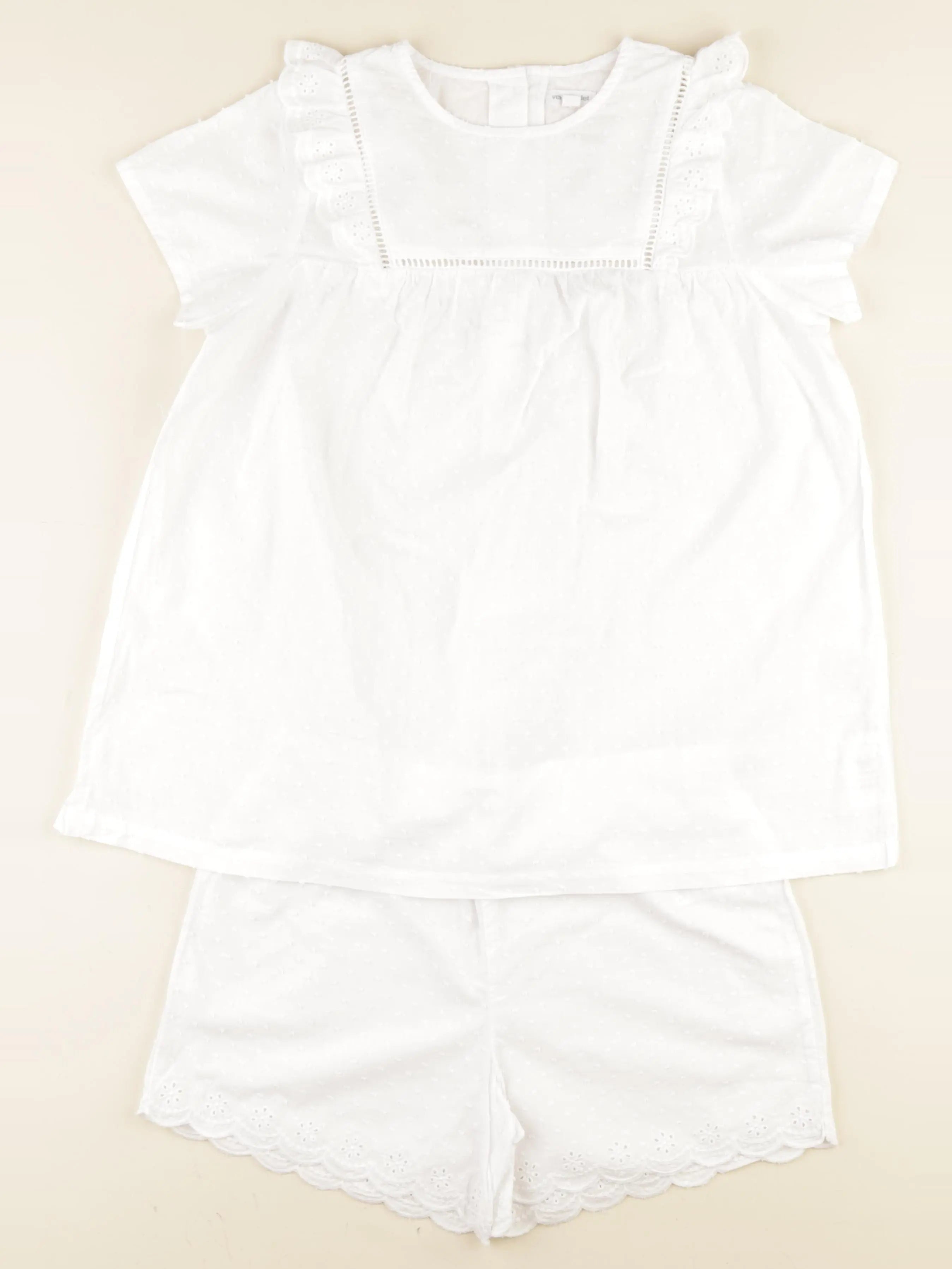 Vertbaudet - ensemble blanc - 14 ans