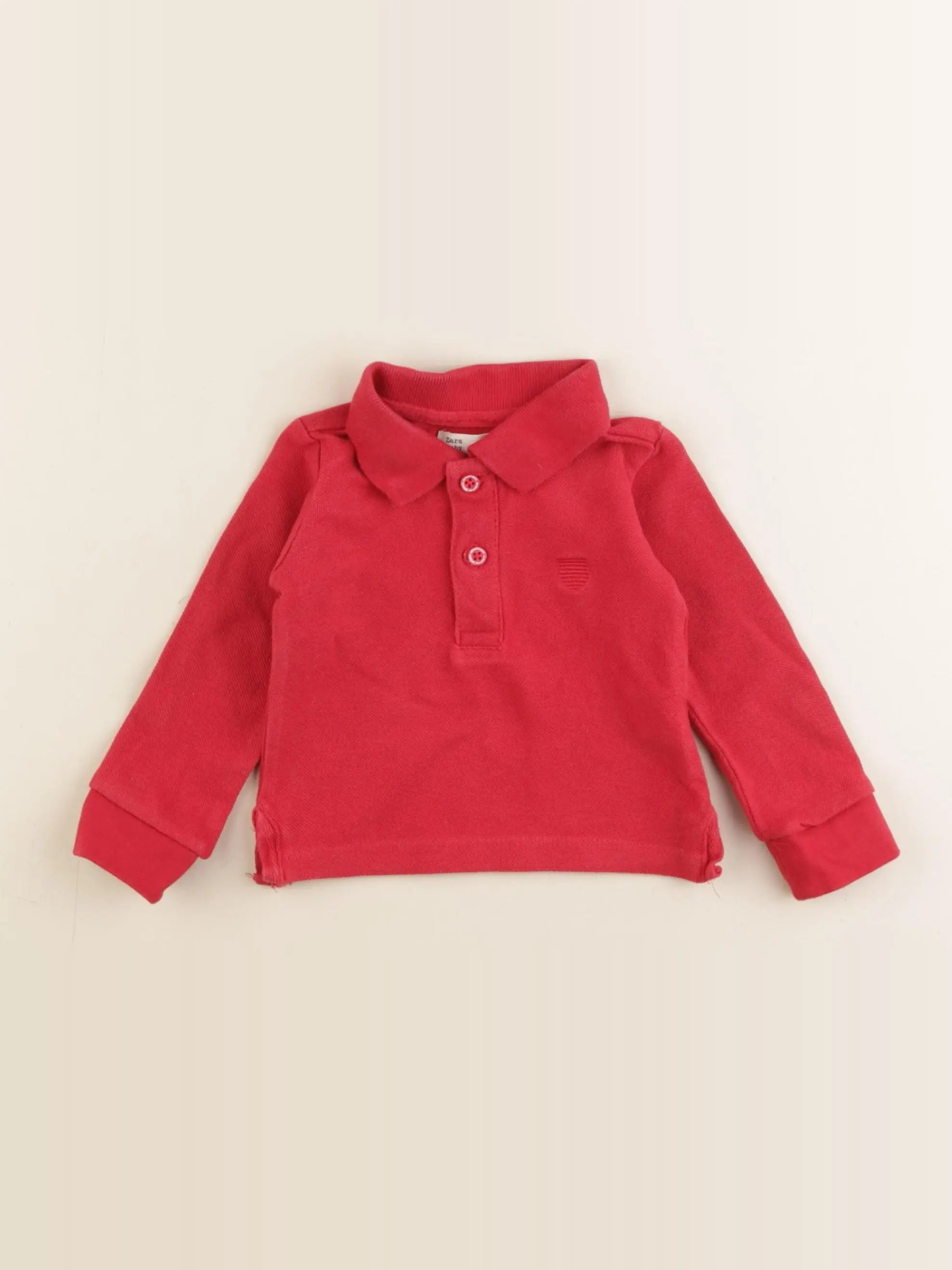 Zara - polo rouge - 3/6 mois