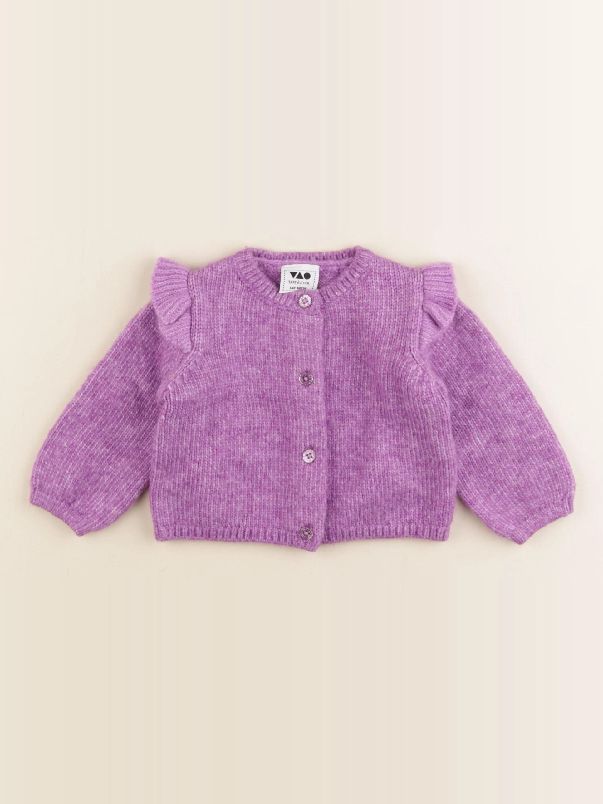 Tape à l'oeil - gilet violet - 6 mois