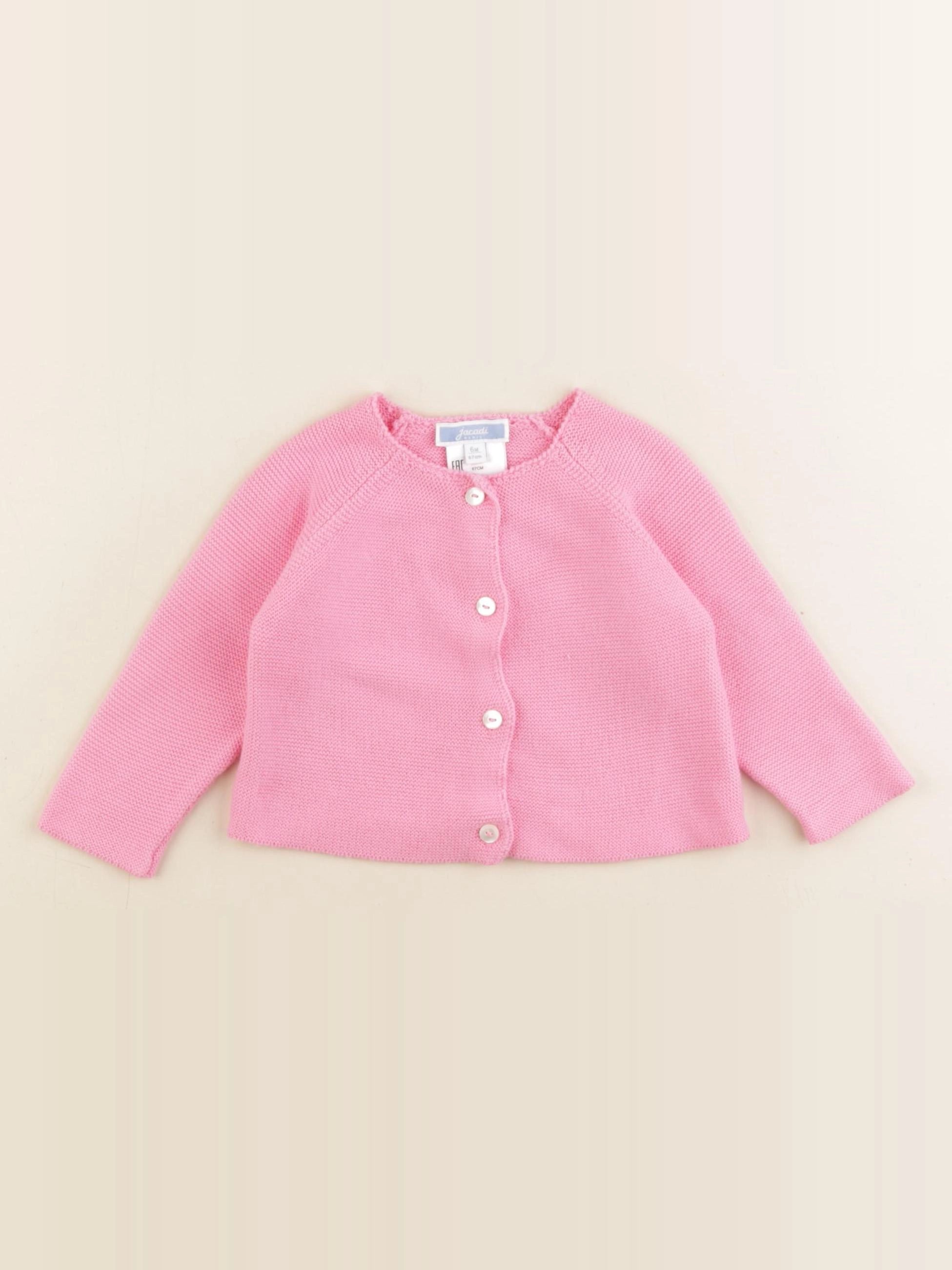 Jacadi - gilet rose - 6 mois