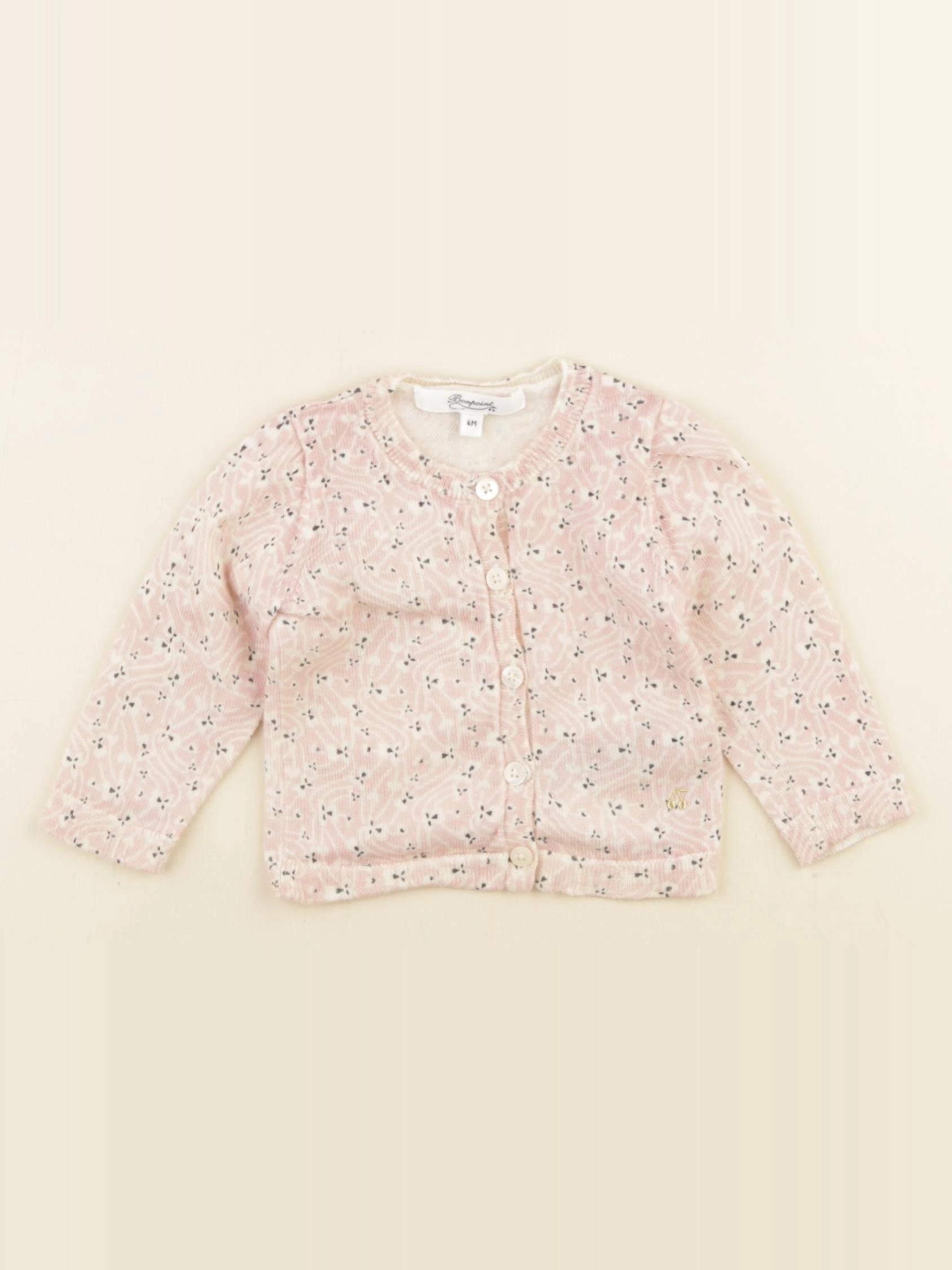 Bonpoint - gilet rose - 3 mois