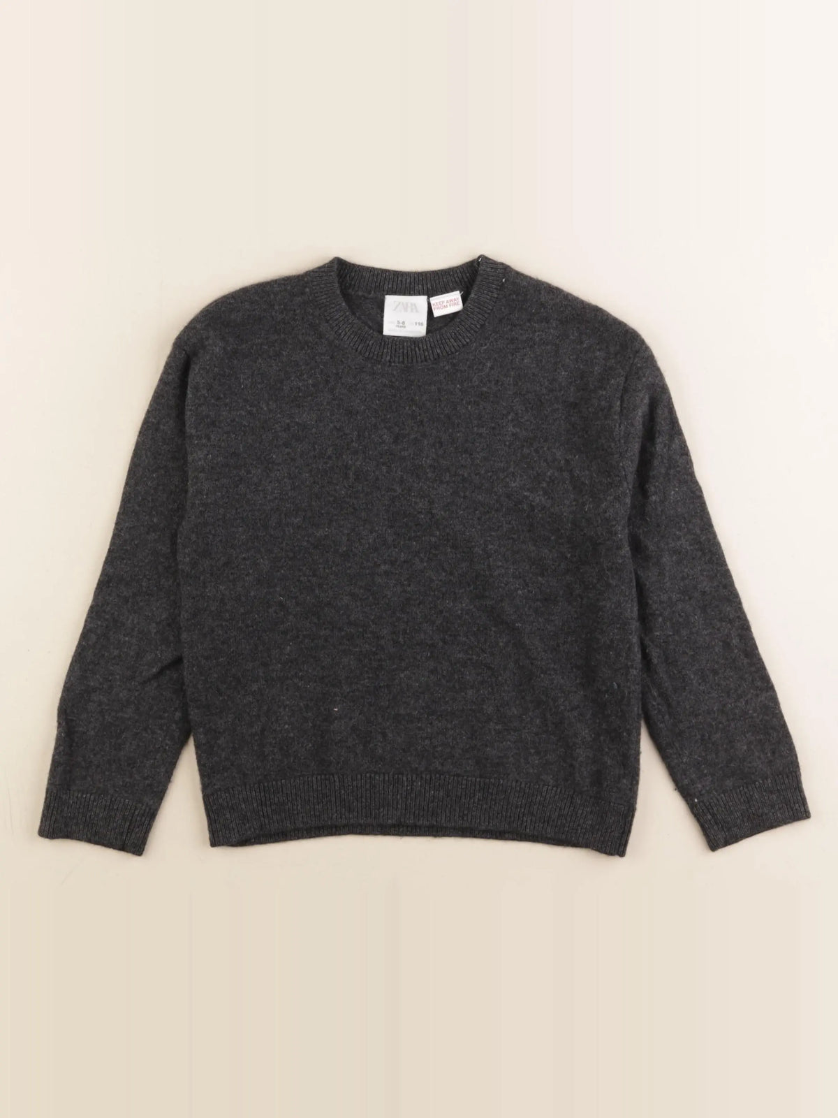 Zara - pull gris - 5/6 ans