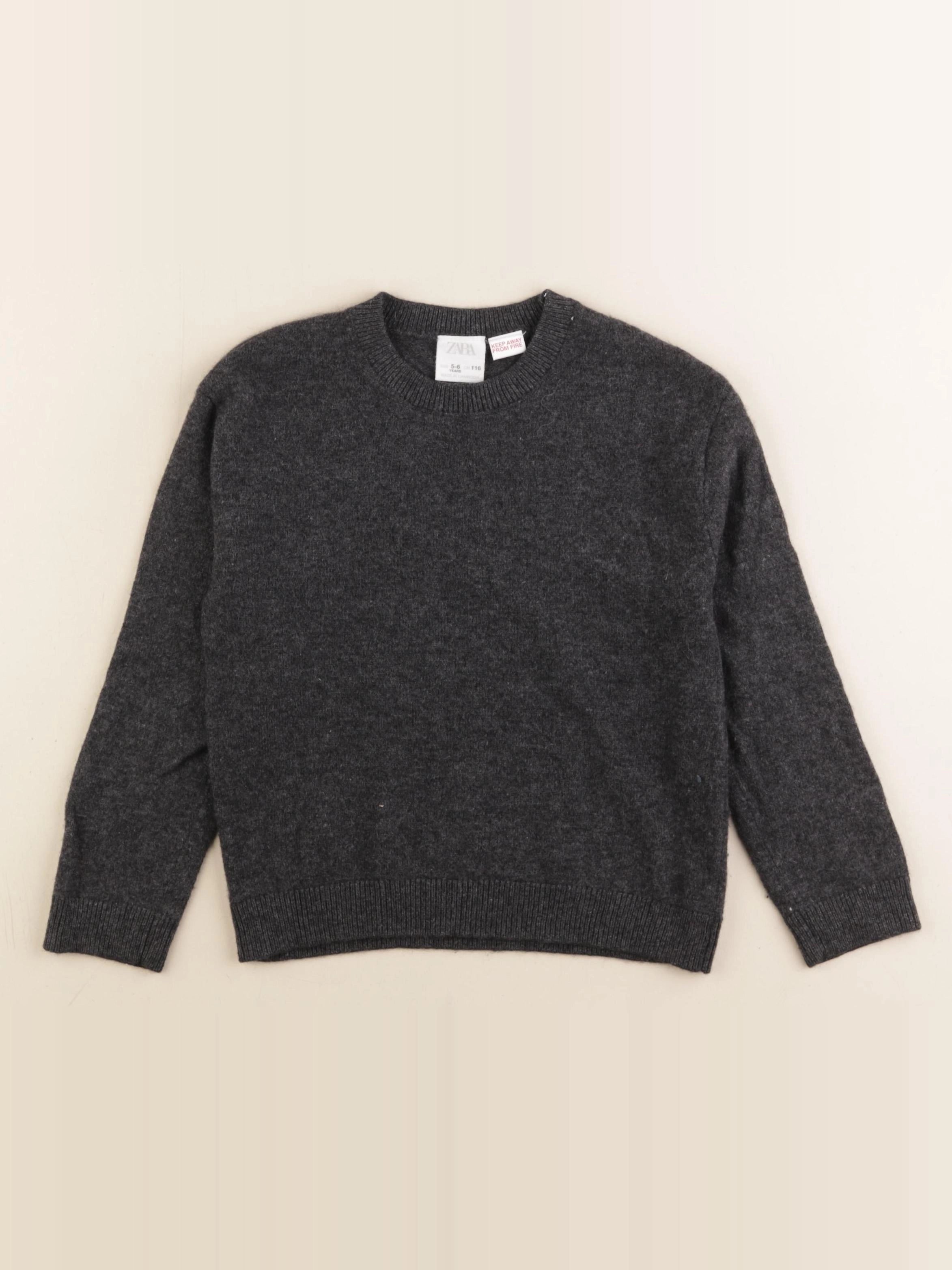 Zara - pull gris - 5/6 ans