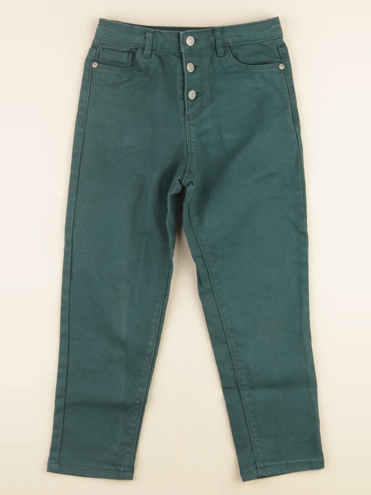 Vertbaudet - jean vert - 7 ans