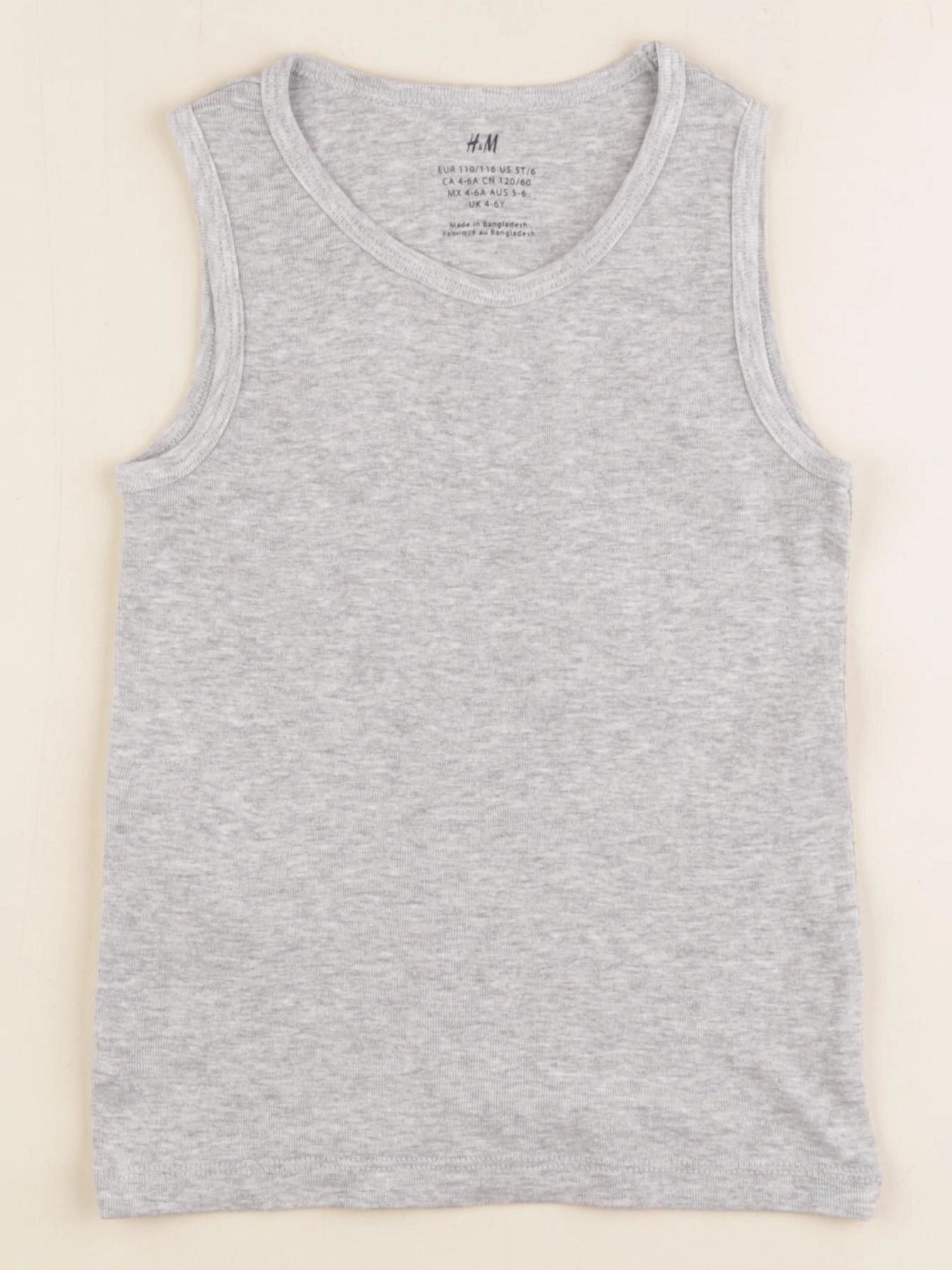 H&M - maillot de corps gris - 4/6 ans
