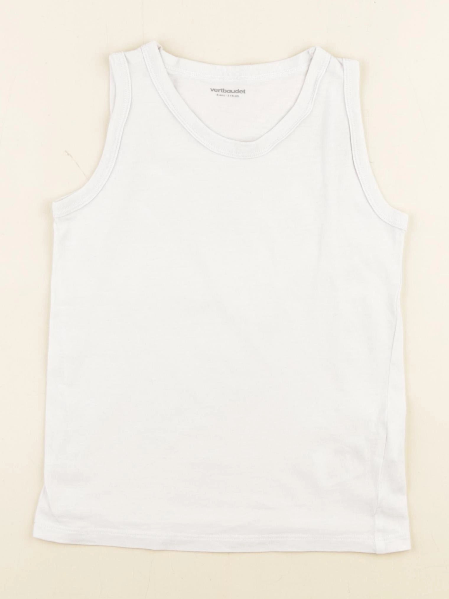Vertbaudet - maillot de corps blanc - 6 ans
