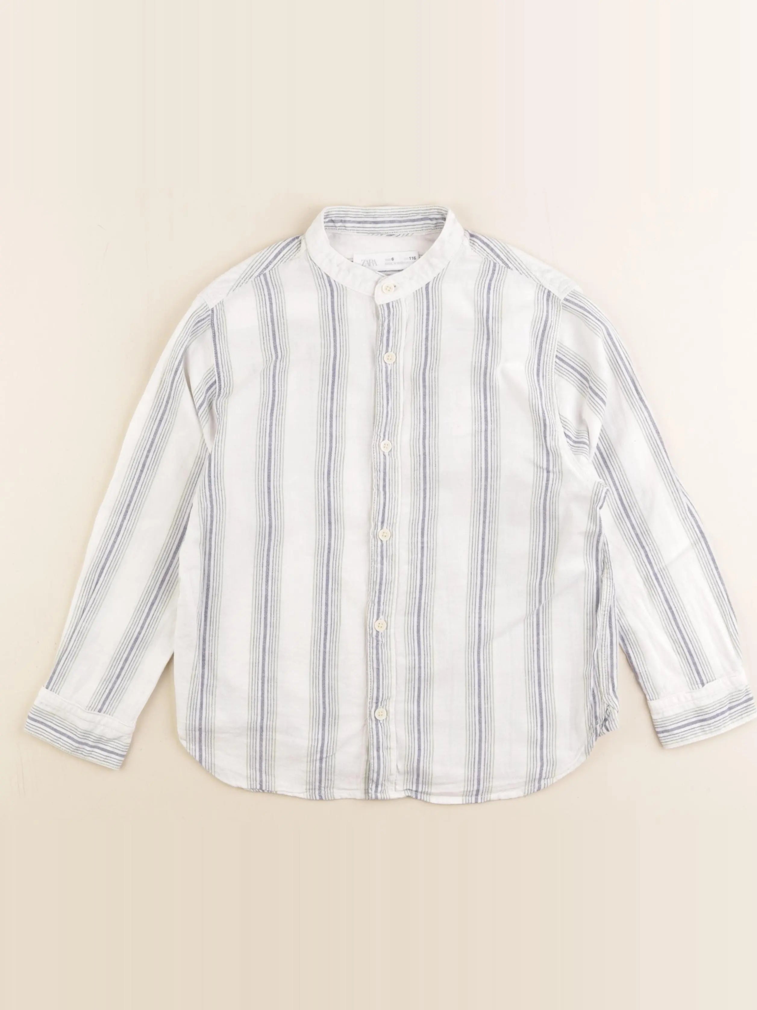 Zara - chemise blanc, bleu - 6 ans