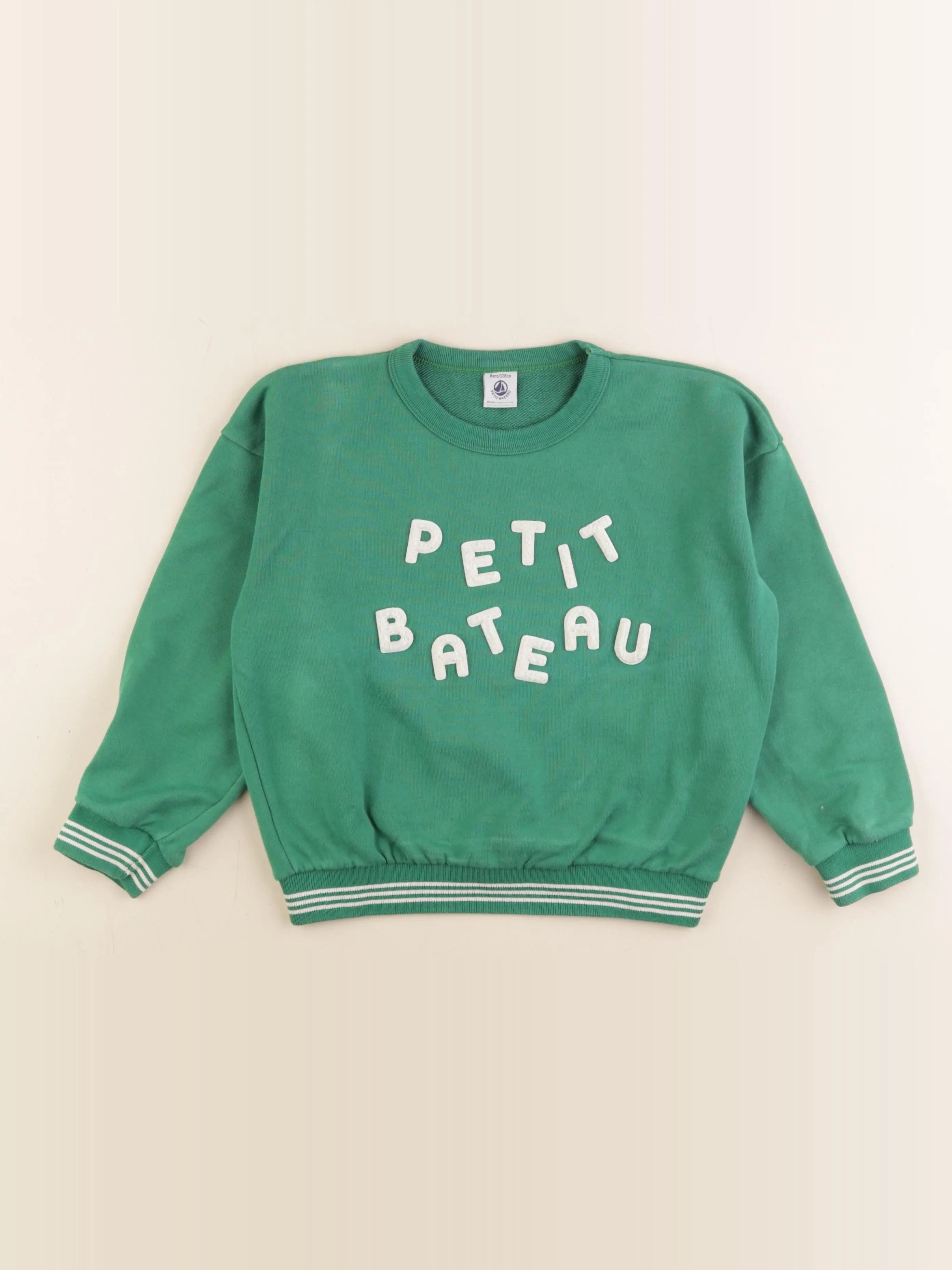 Petit Bateau - sweat vert - 8 ans