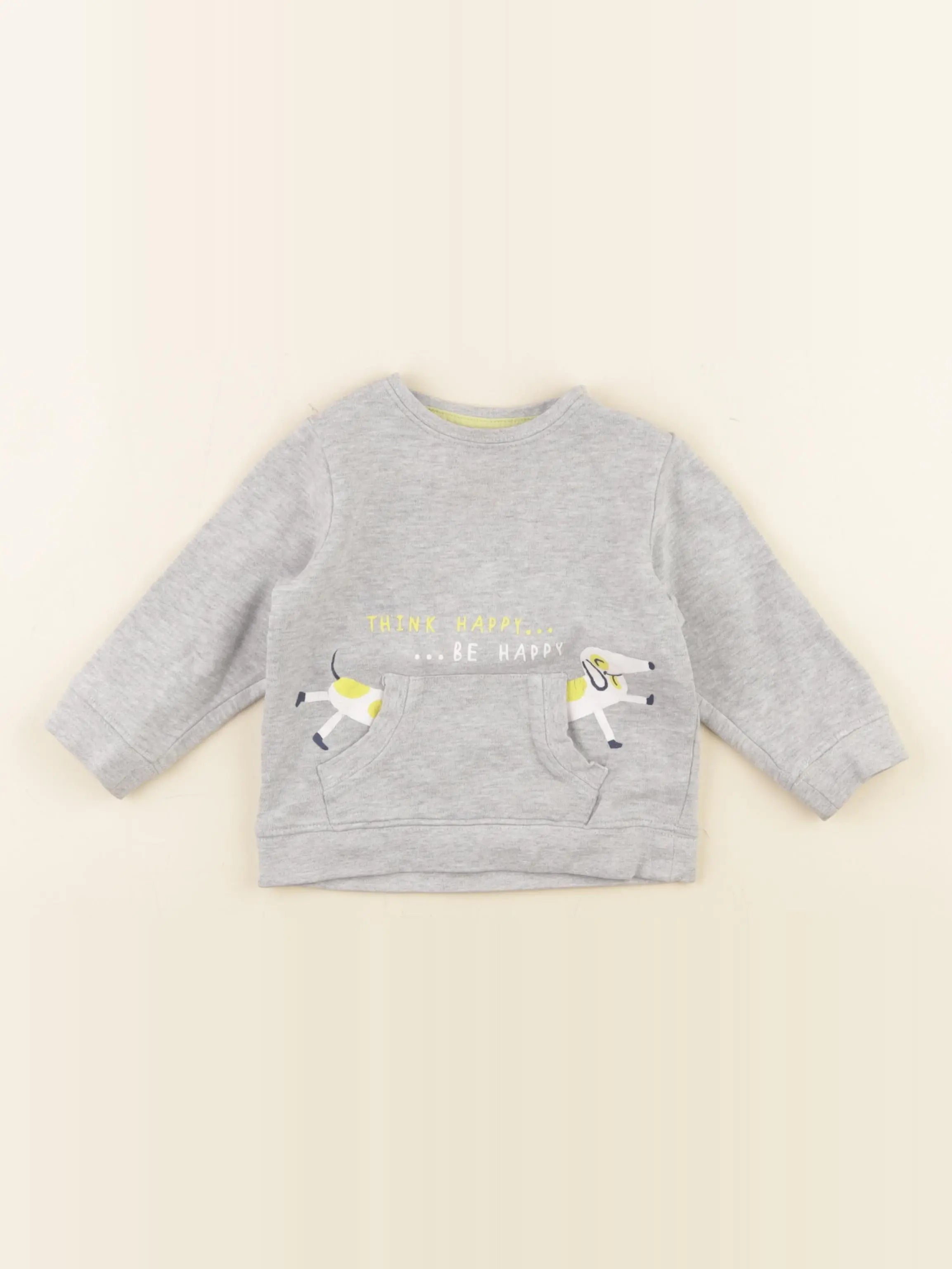 Vertbaudet - sweat gris - 18 mois