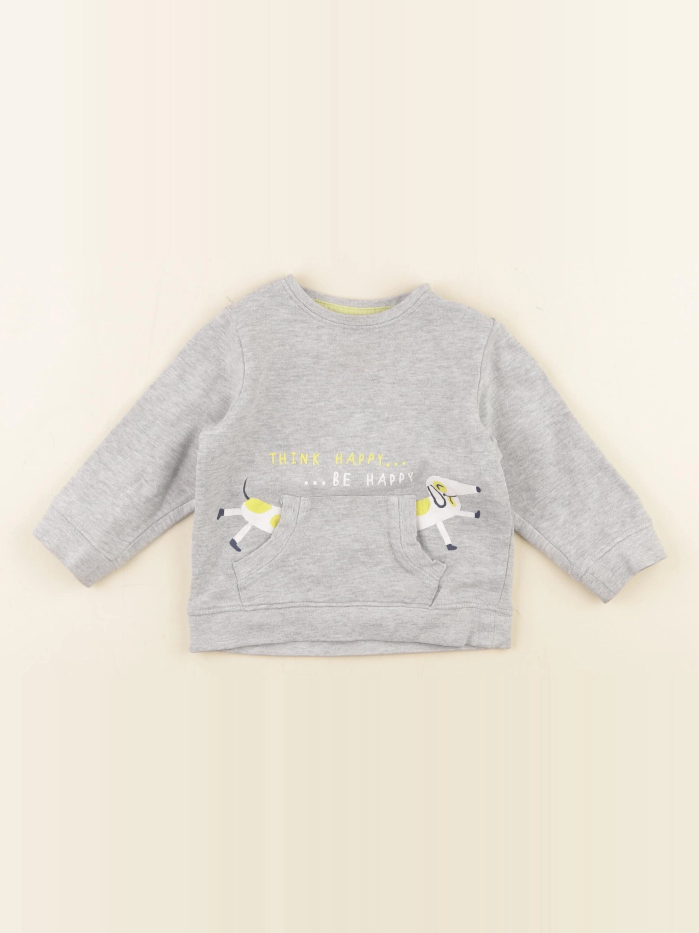 Vertbaudet - sweat gris - 18 mois