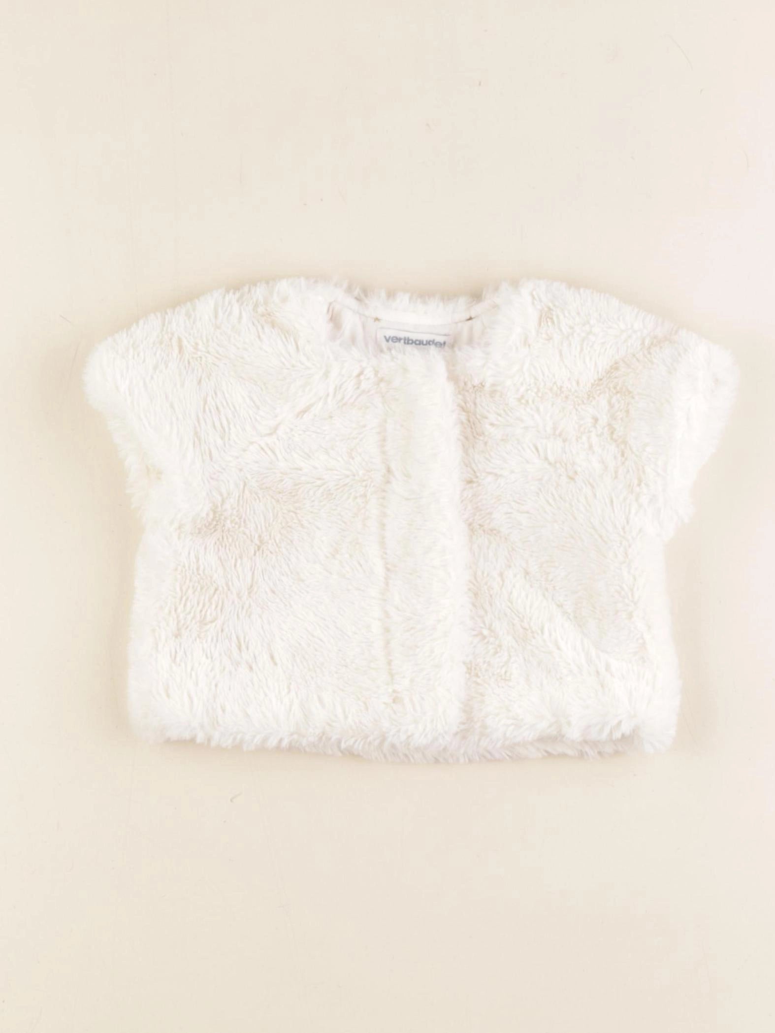 Vertbaudet - gilet blanc - 6 mois