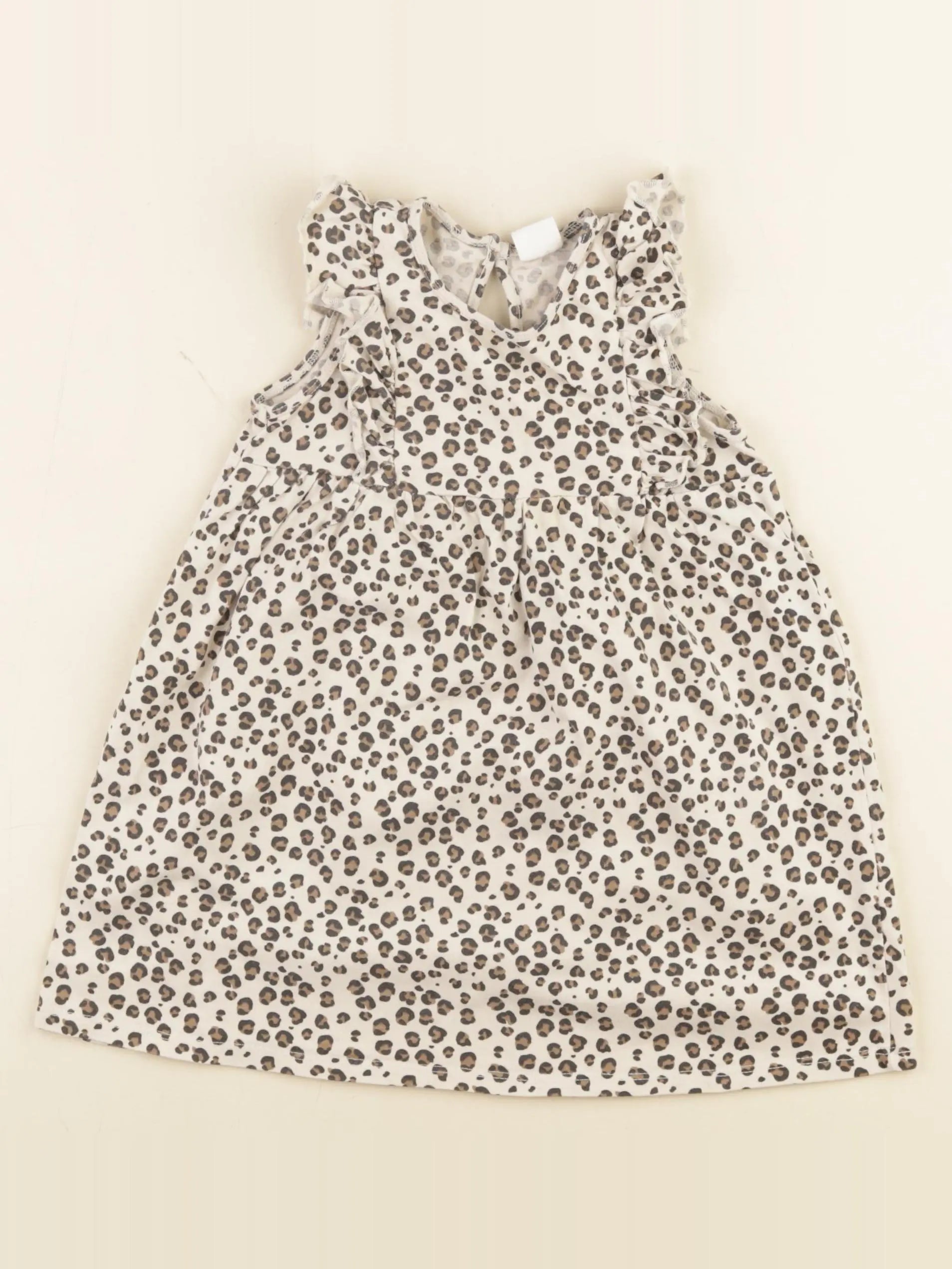 H&M - robe beige, noir - 18/24 mois