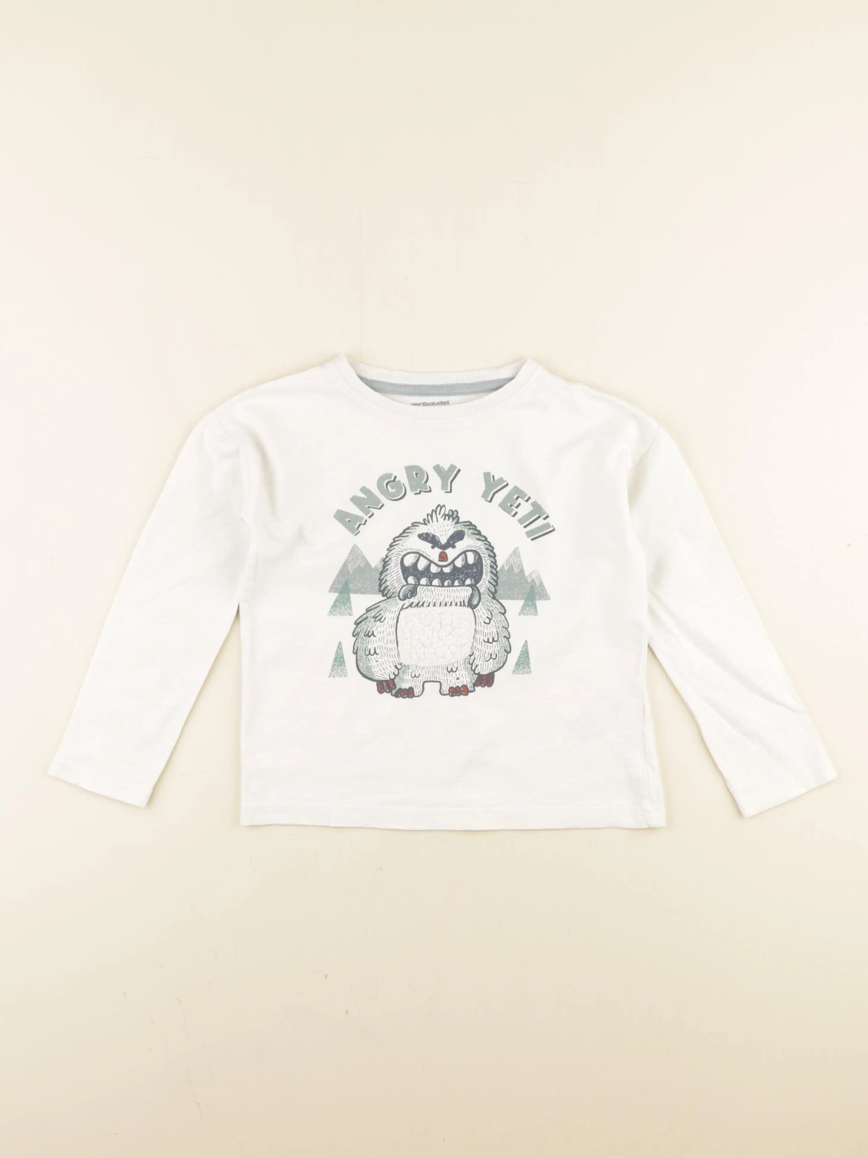 Vertbaudet - tee-shirt blanc - 5 ans