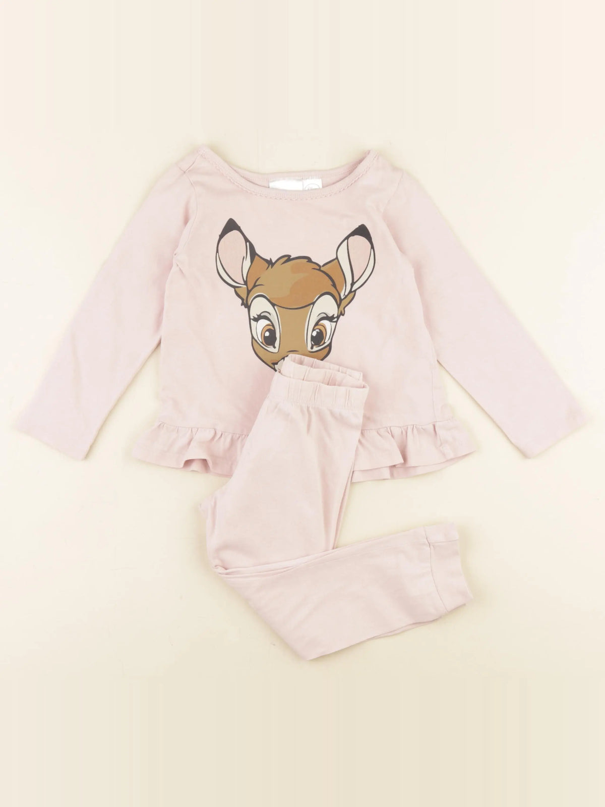 H&M - pyjama coton rose - 18/24 mois