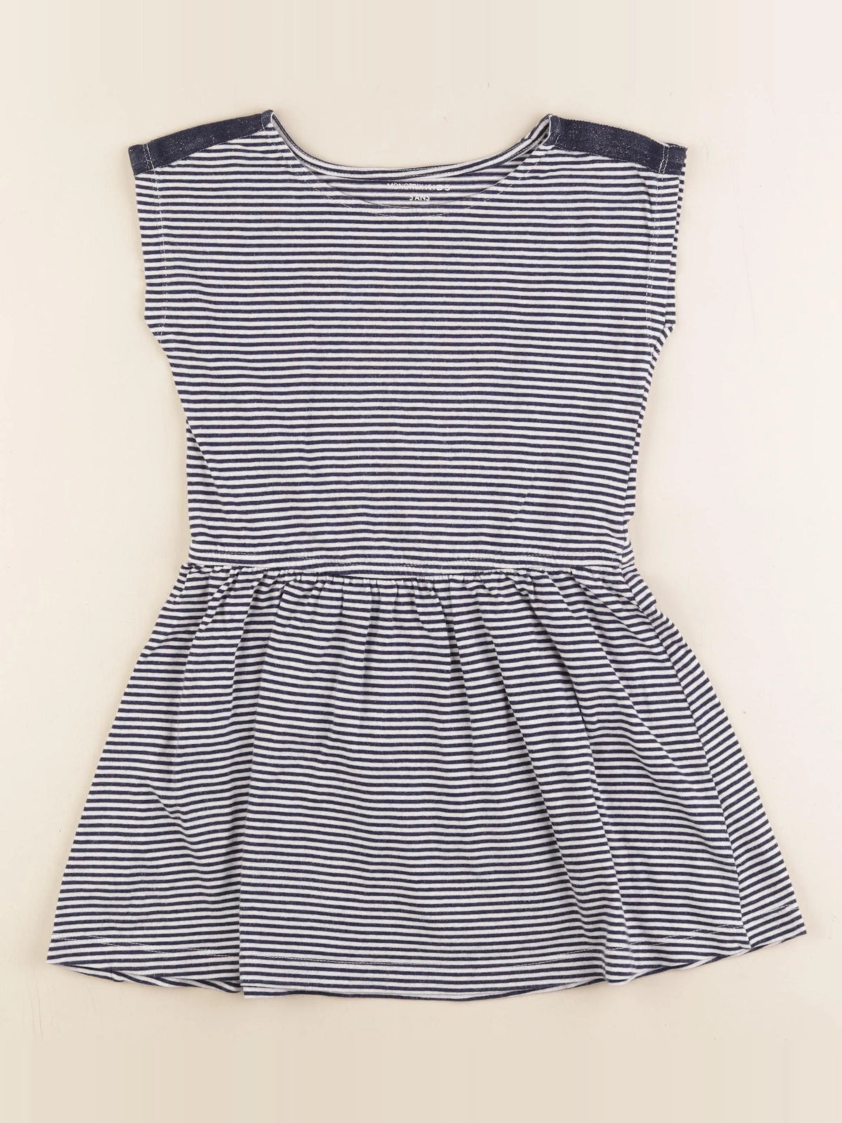 Monoprix - robe blanc, bleu - 5 ans