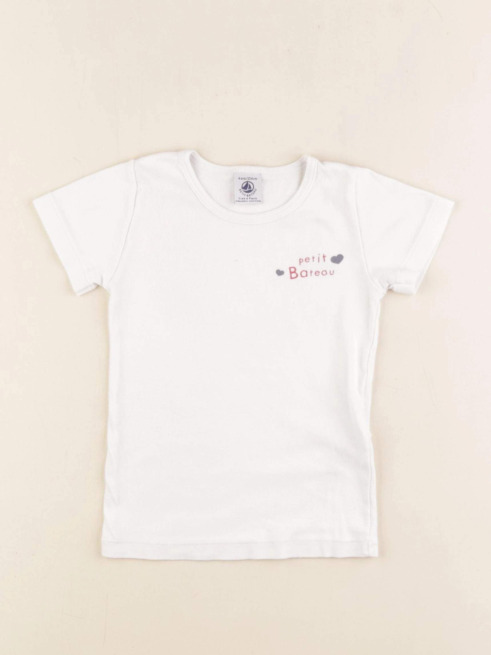 Petit Bateau - maillot de corps blanc - 4 ans