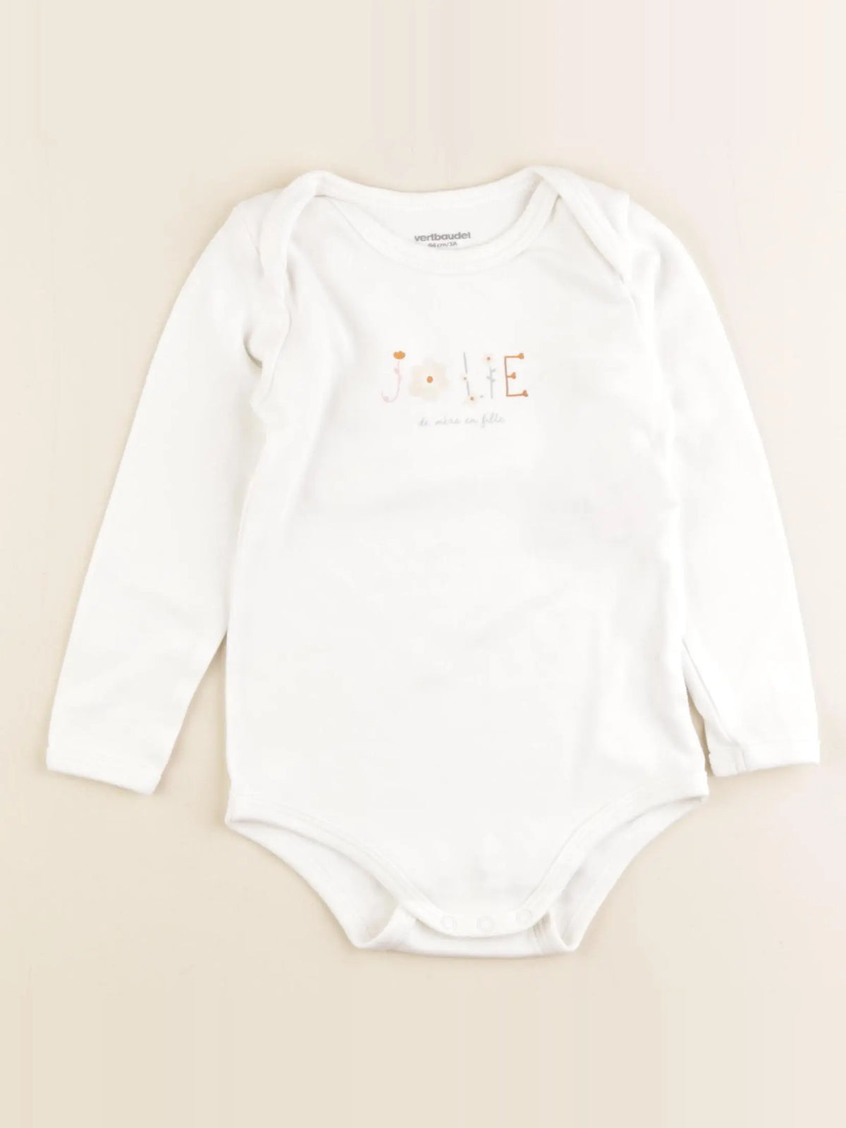 Vertbaudet - body blanc - 3 ans