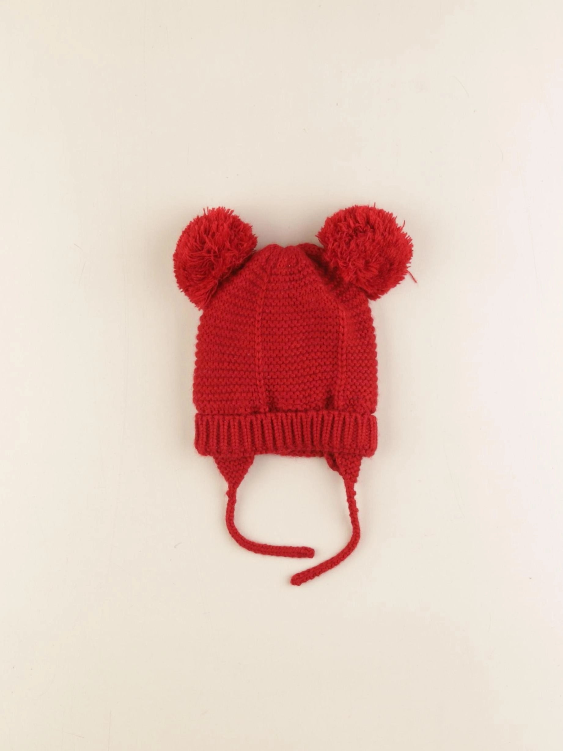 Vertbaudet - bonnet rouge - 3/6 mois