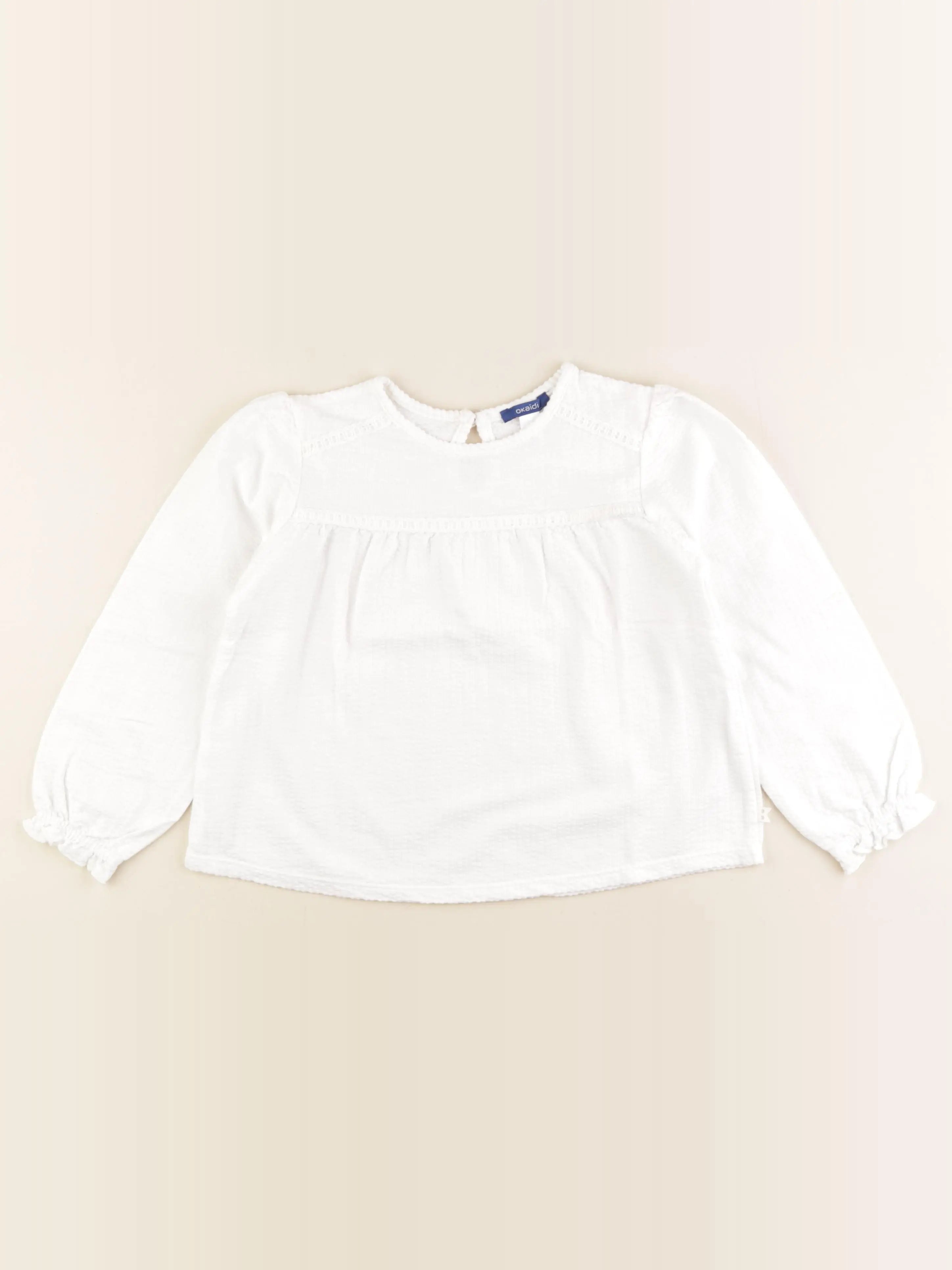Okaidi - blouse blanc - 5 ans