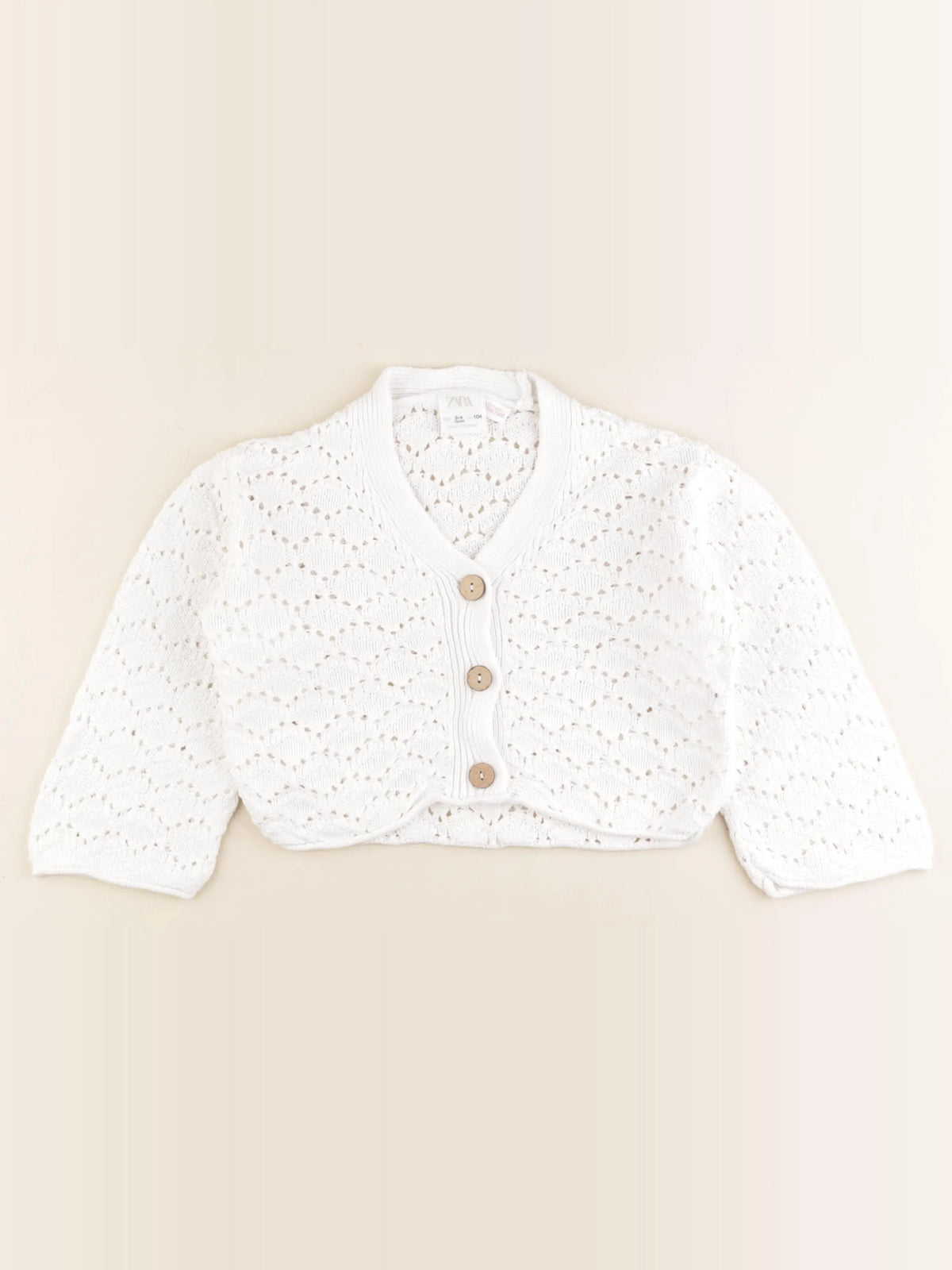 Zara - gilet blanc - 3/4 ans