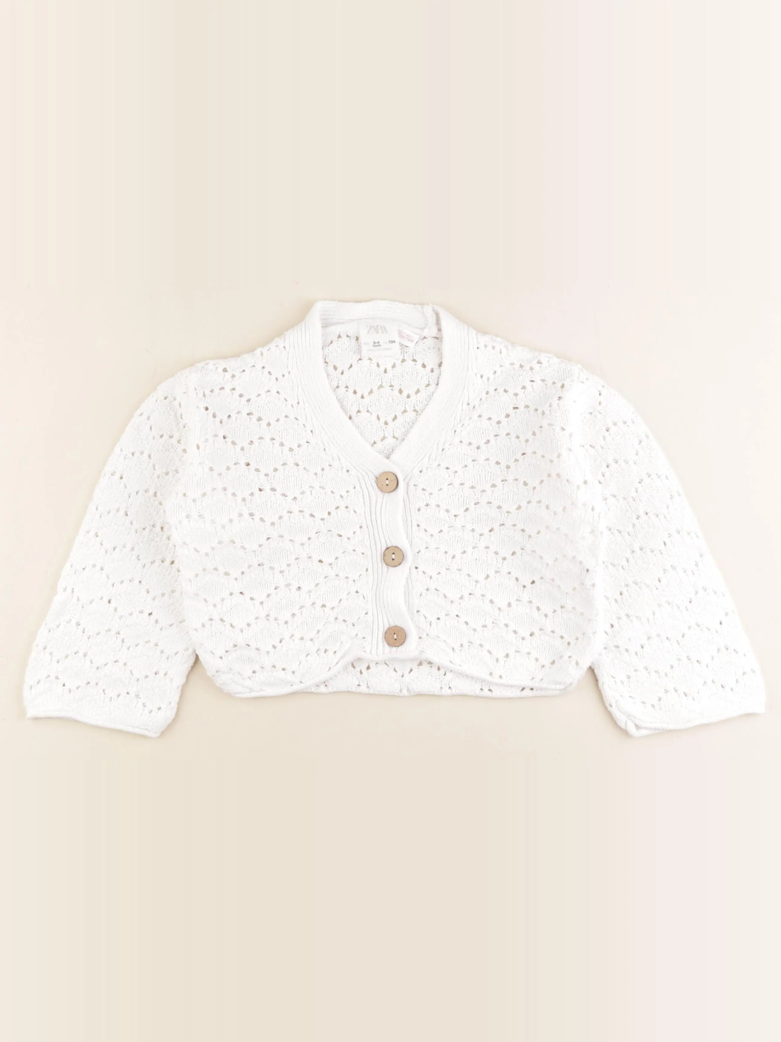 Zara - gilet blanc - 3/4 ans