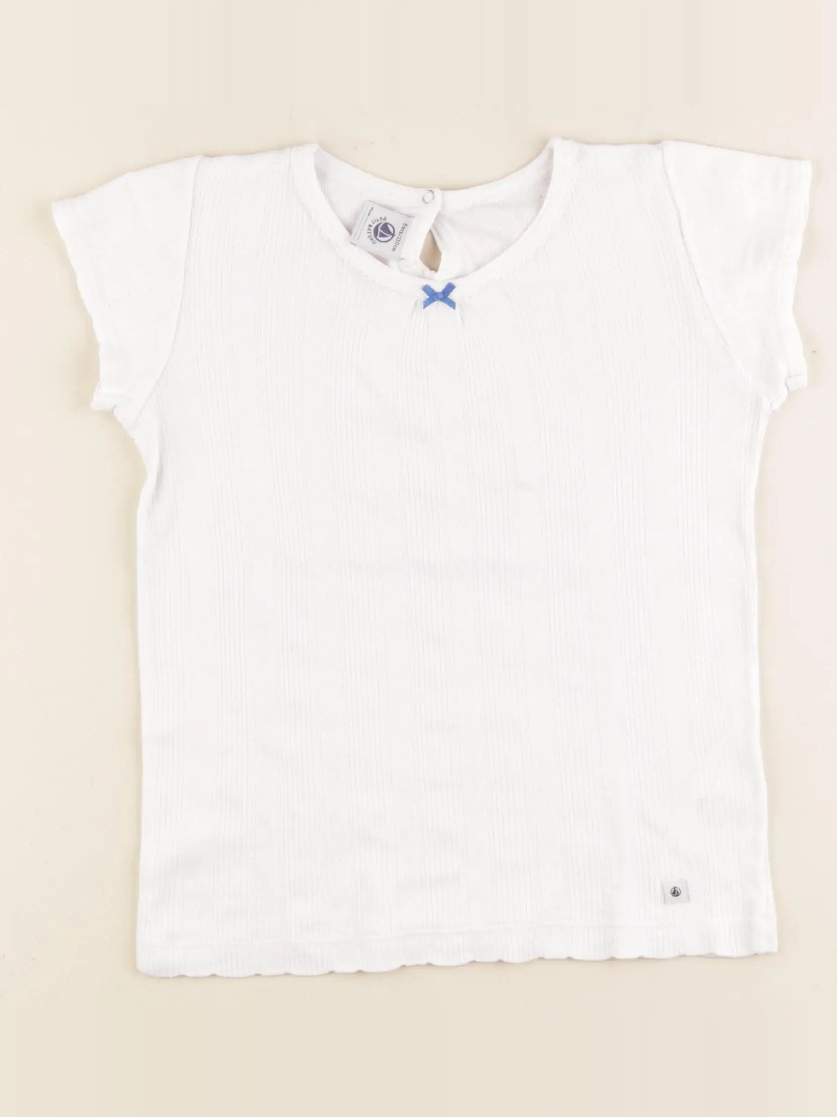 Petit Bateau - tee-shirt blanc - 5 ans