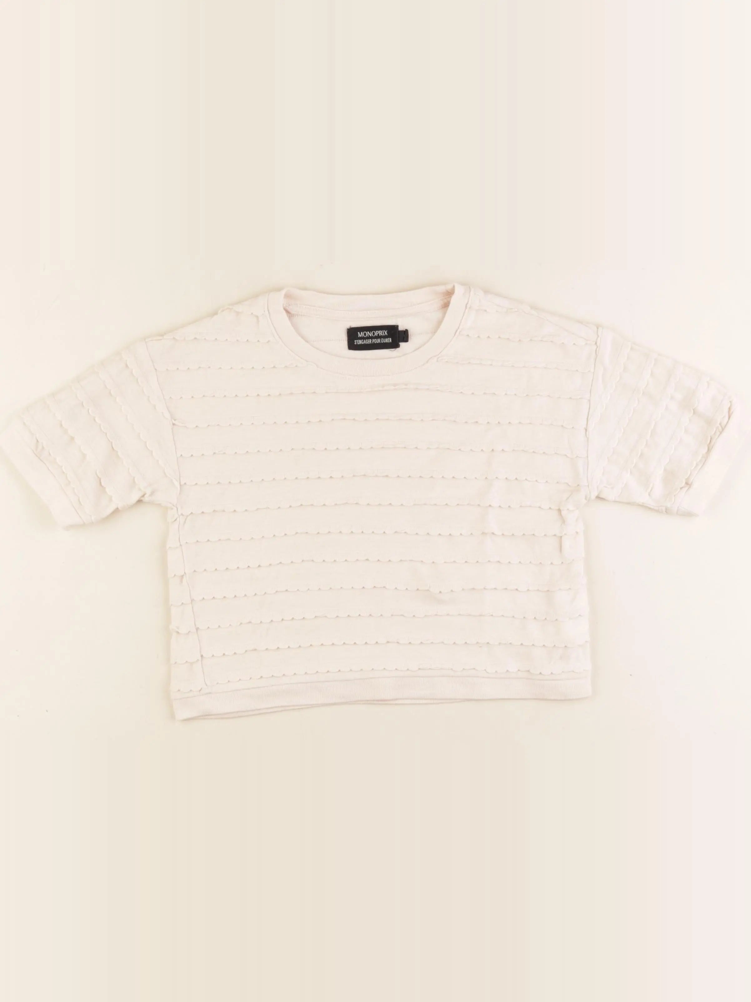 Monoprix - tee-shirt beige - 5 ans