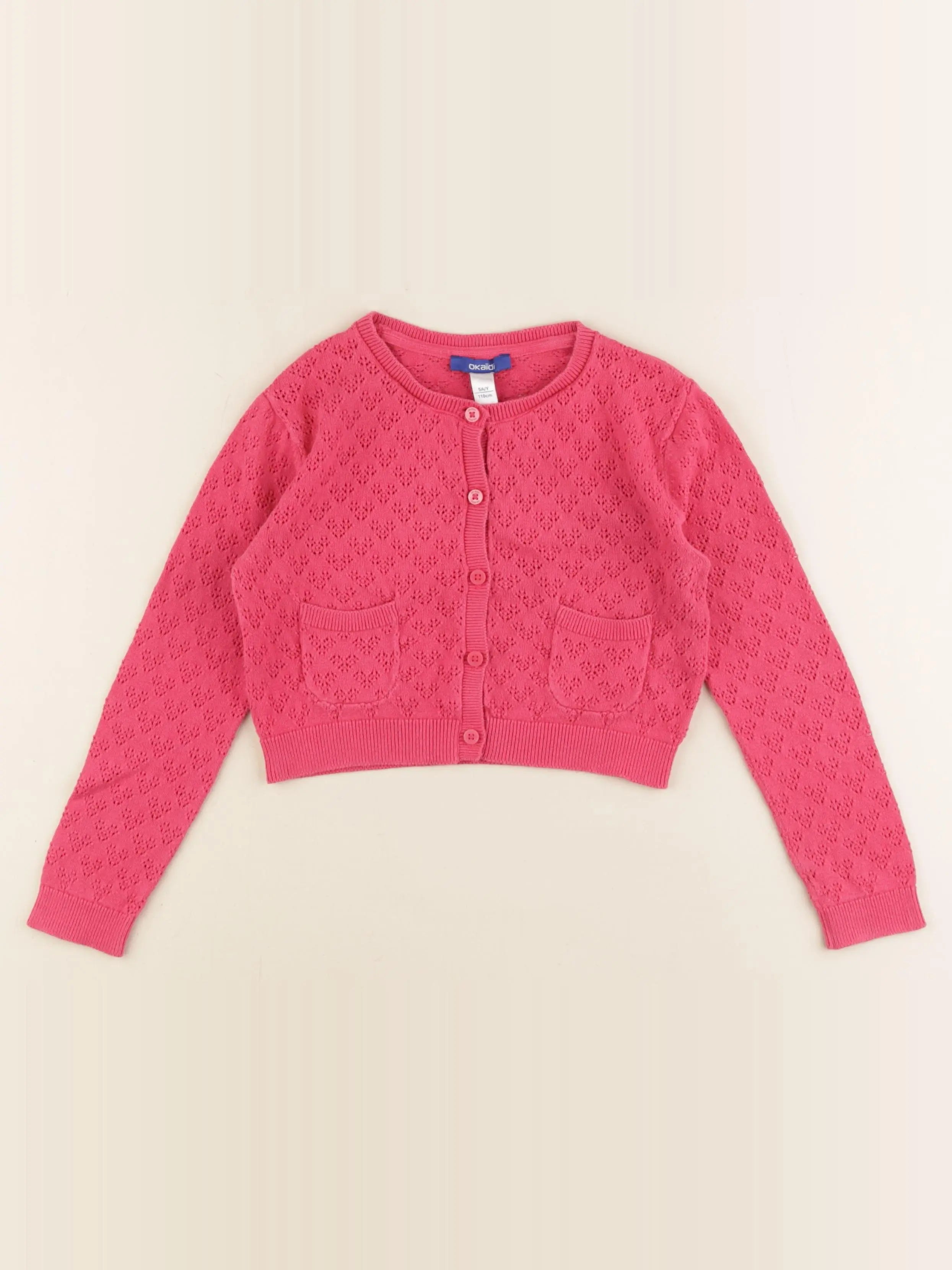 Okaidi - gilet rose - 5 ans
