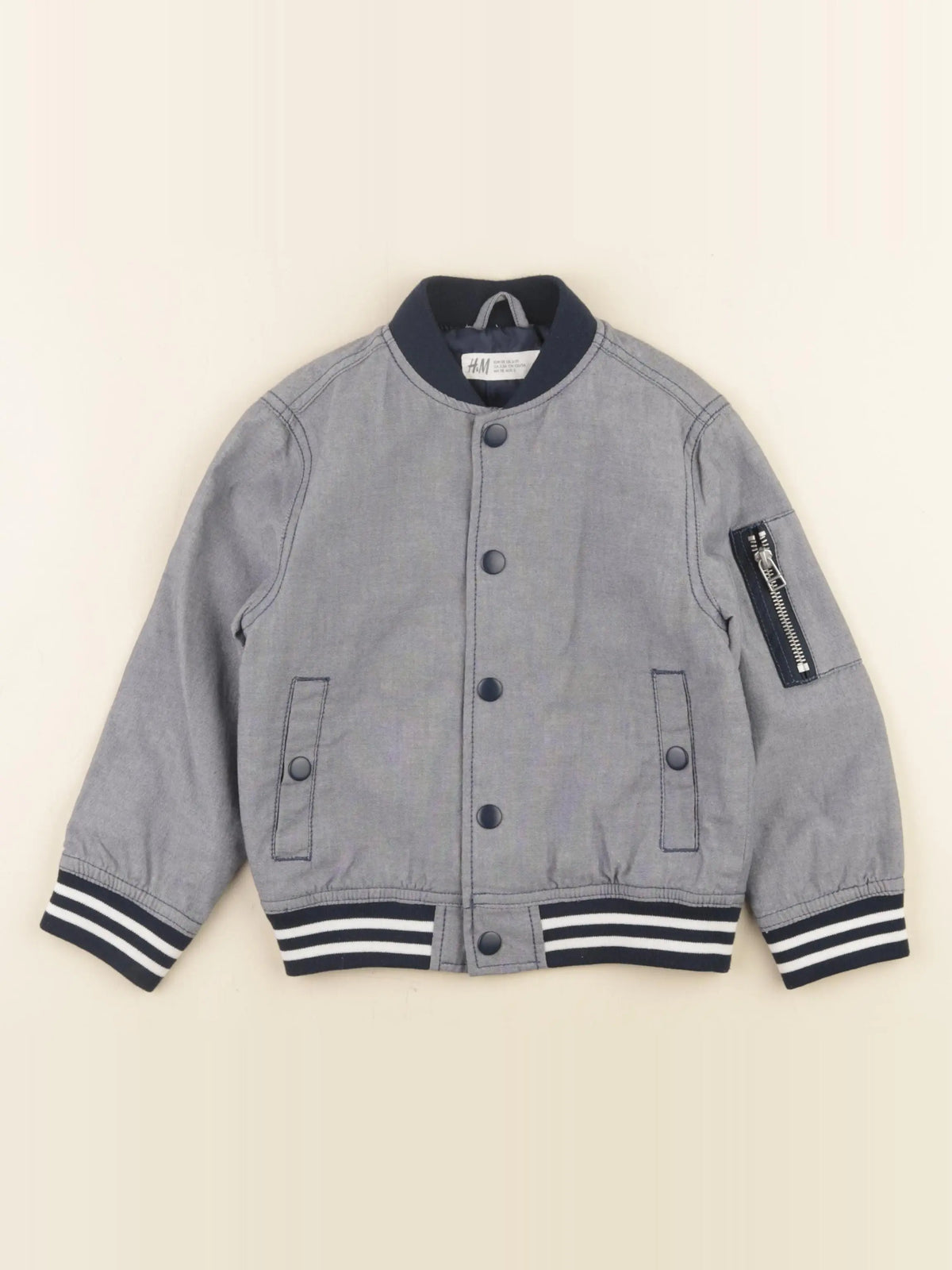 H&M - veste bleu - 2/3 ans