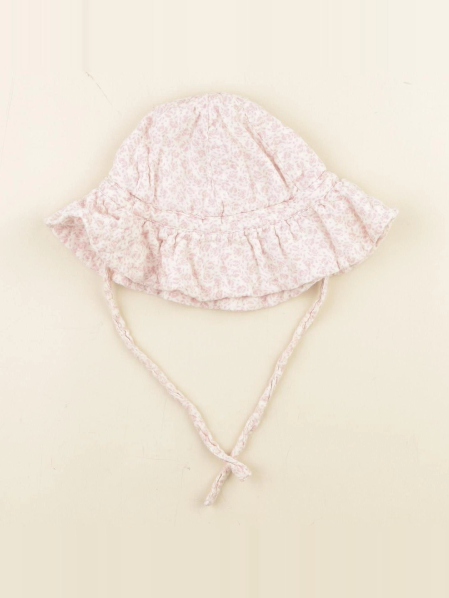 Petit Bateau - bonnet blanc, rose - 12/18 mois