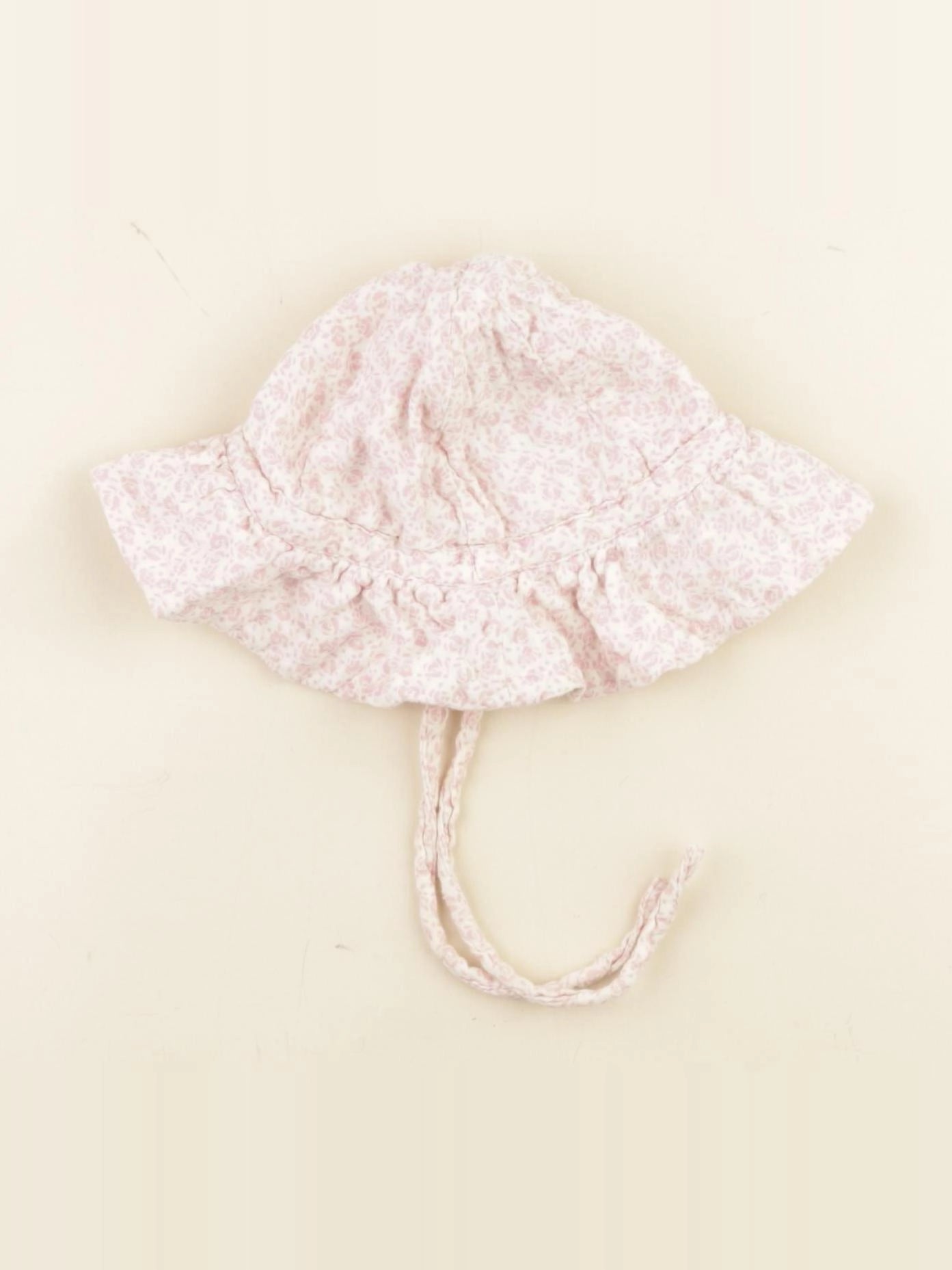 Petit Bateau - bonnet blanc, rose - 12/18 mois