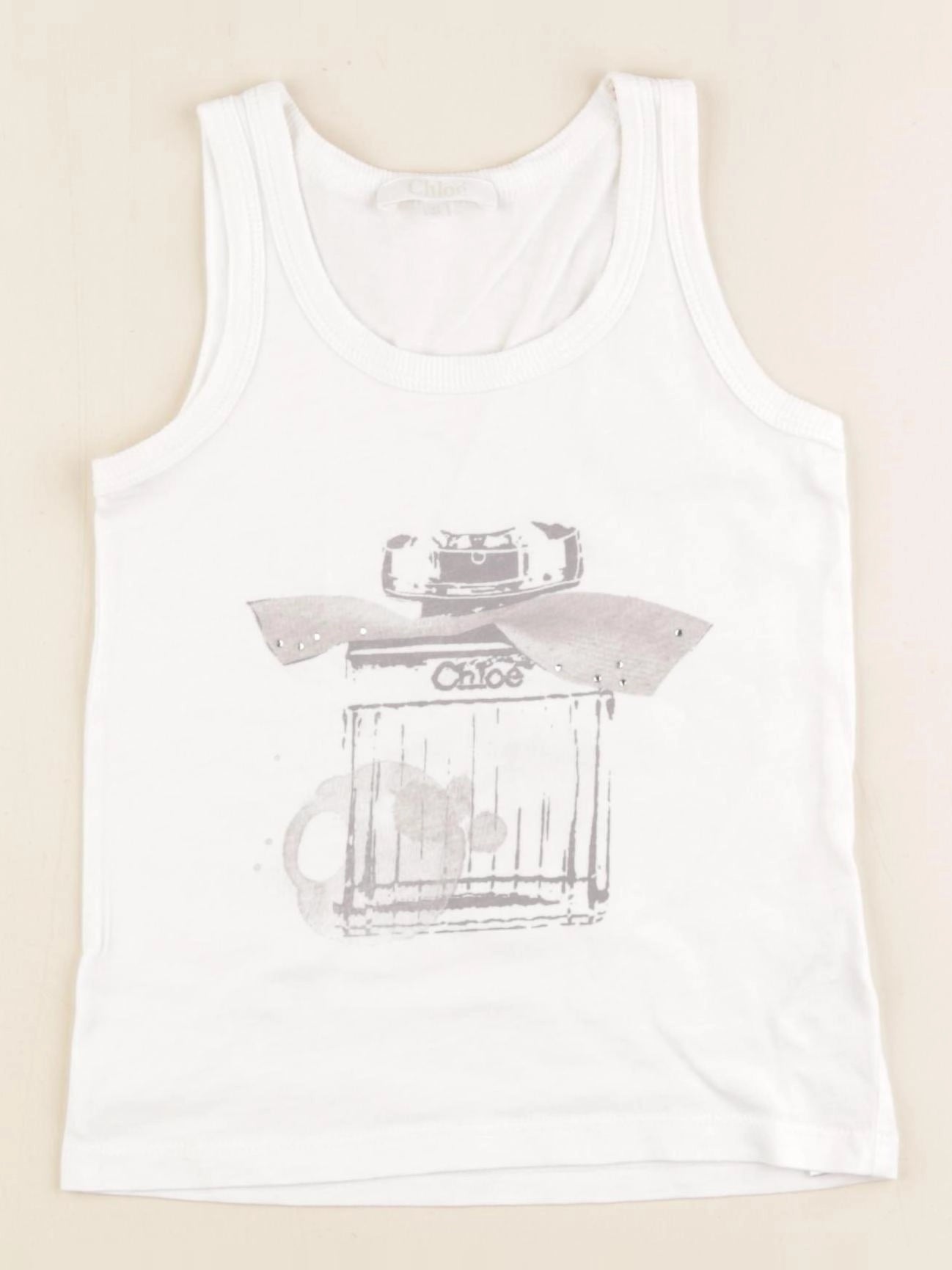 Chloé - débardeur blanc - 5 ans