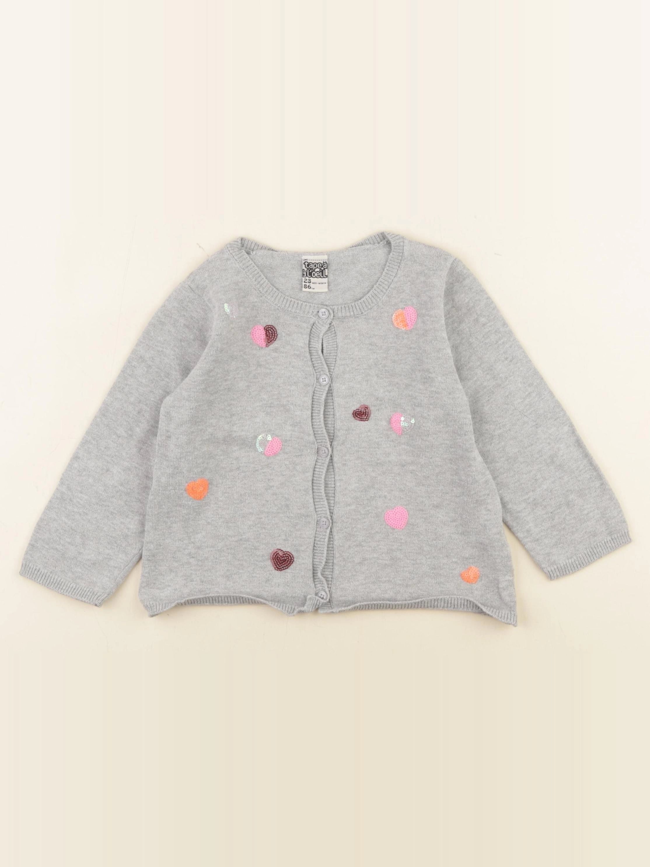 Tape à l'oeil - gilet gris - 24 mois