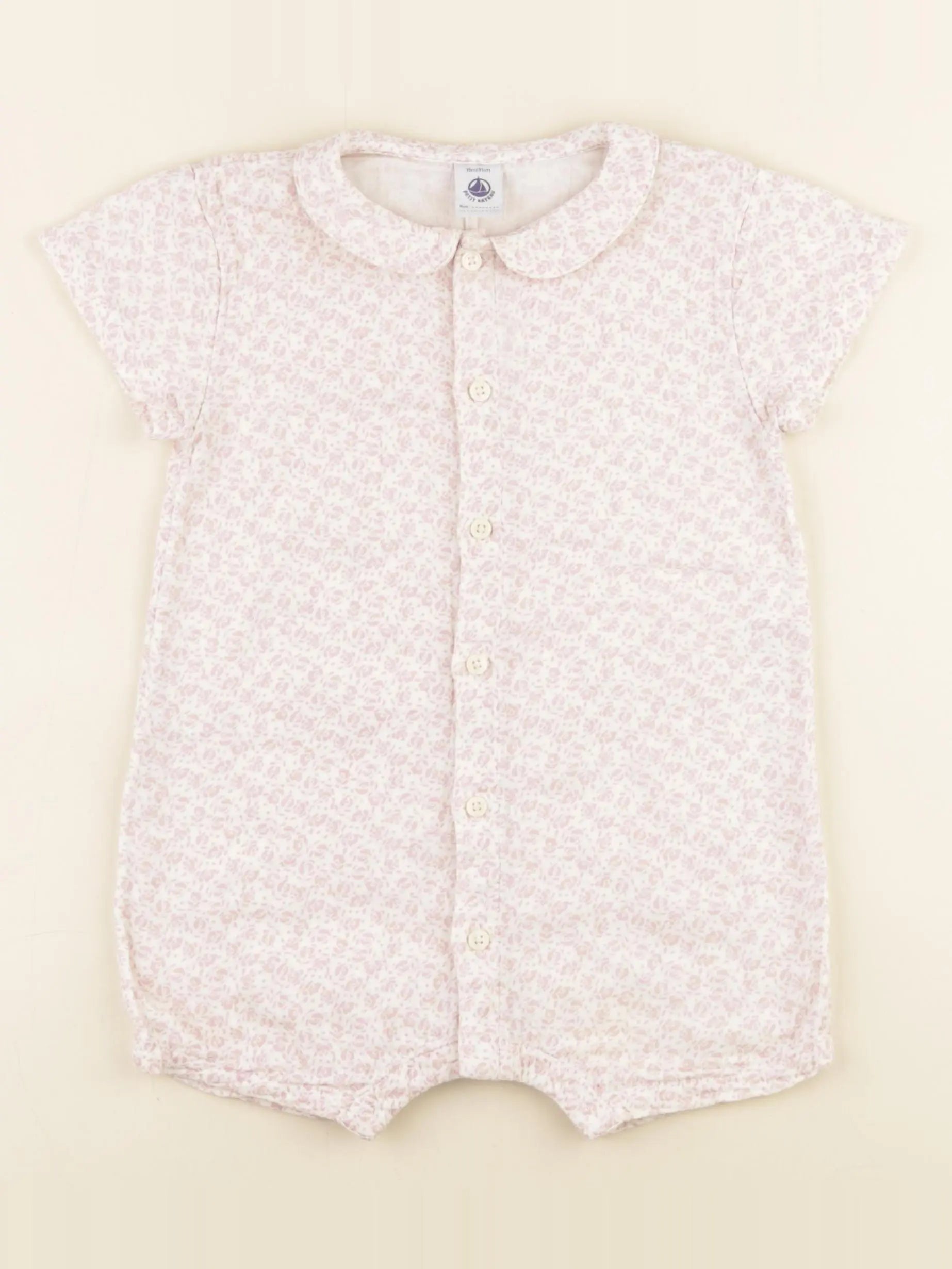Petit Bateau - pyjama coton beige - 18 mois