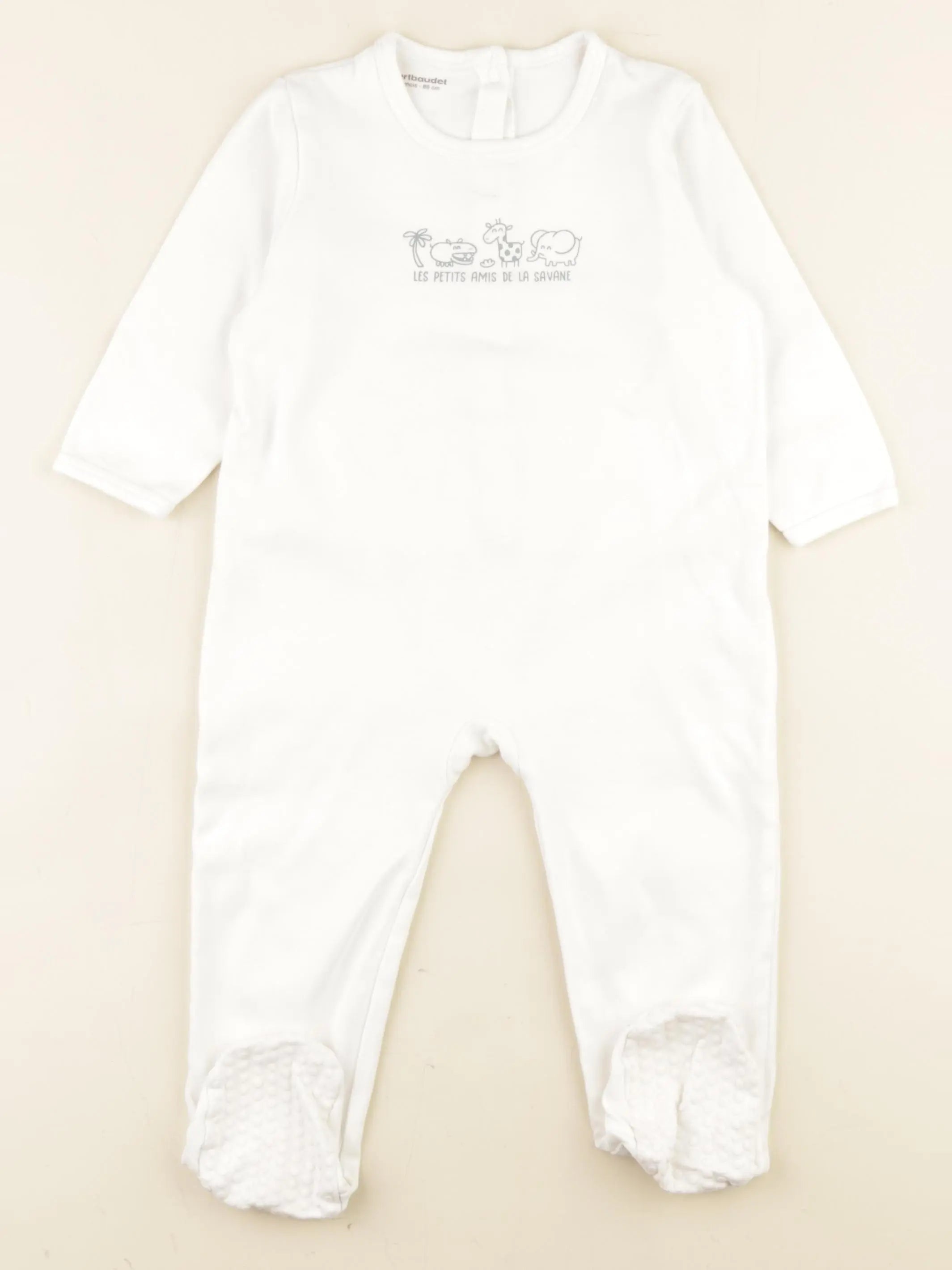 Vertbaudet - pyjama coton blanc - 24 mois