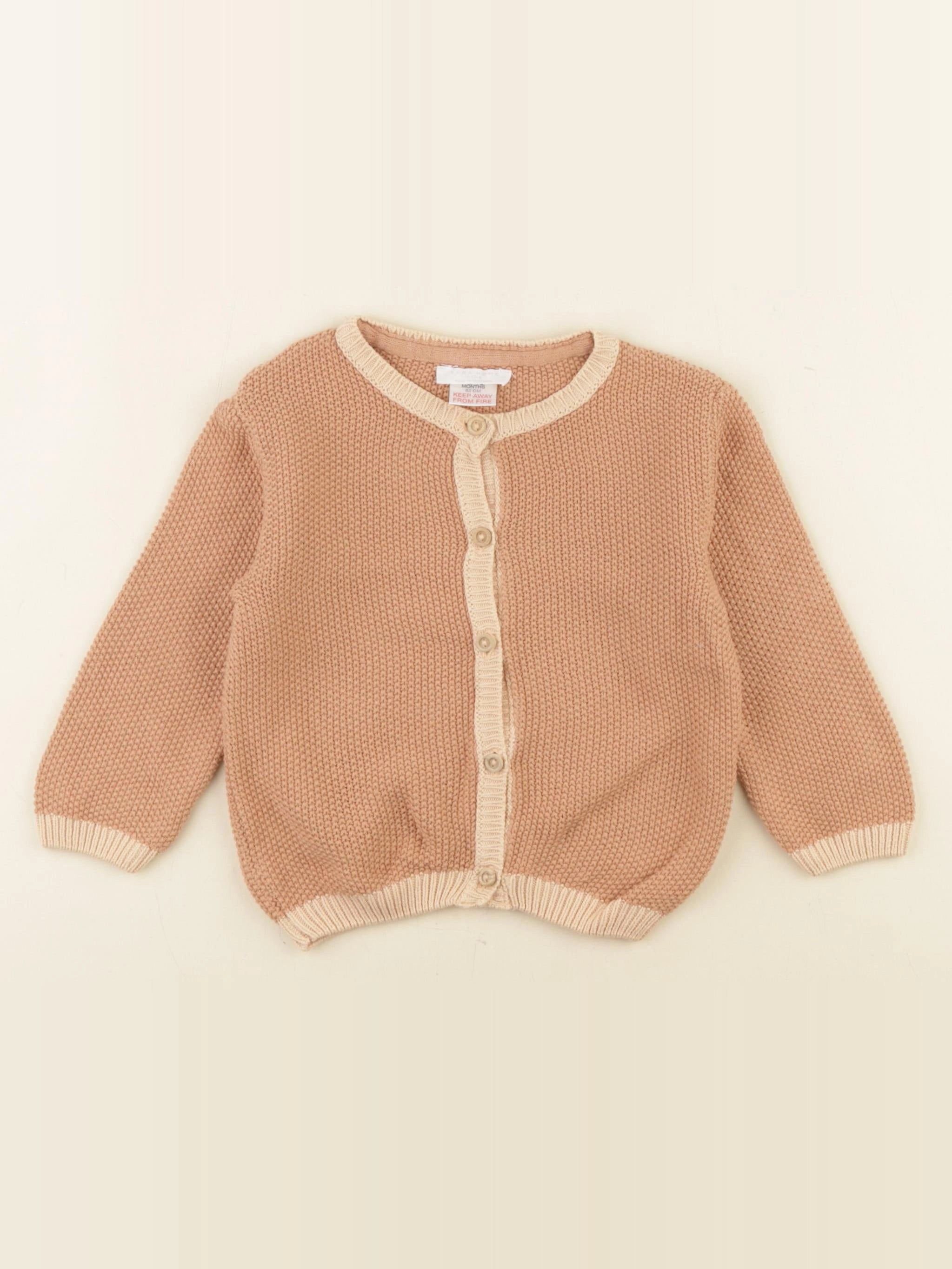 Zara - gilet marron - 12/18 mois