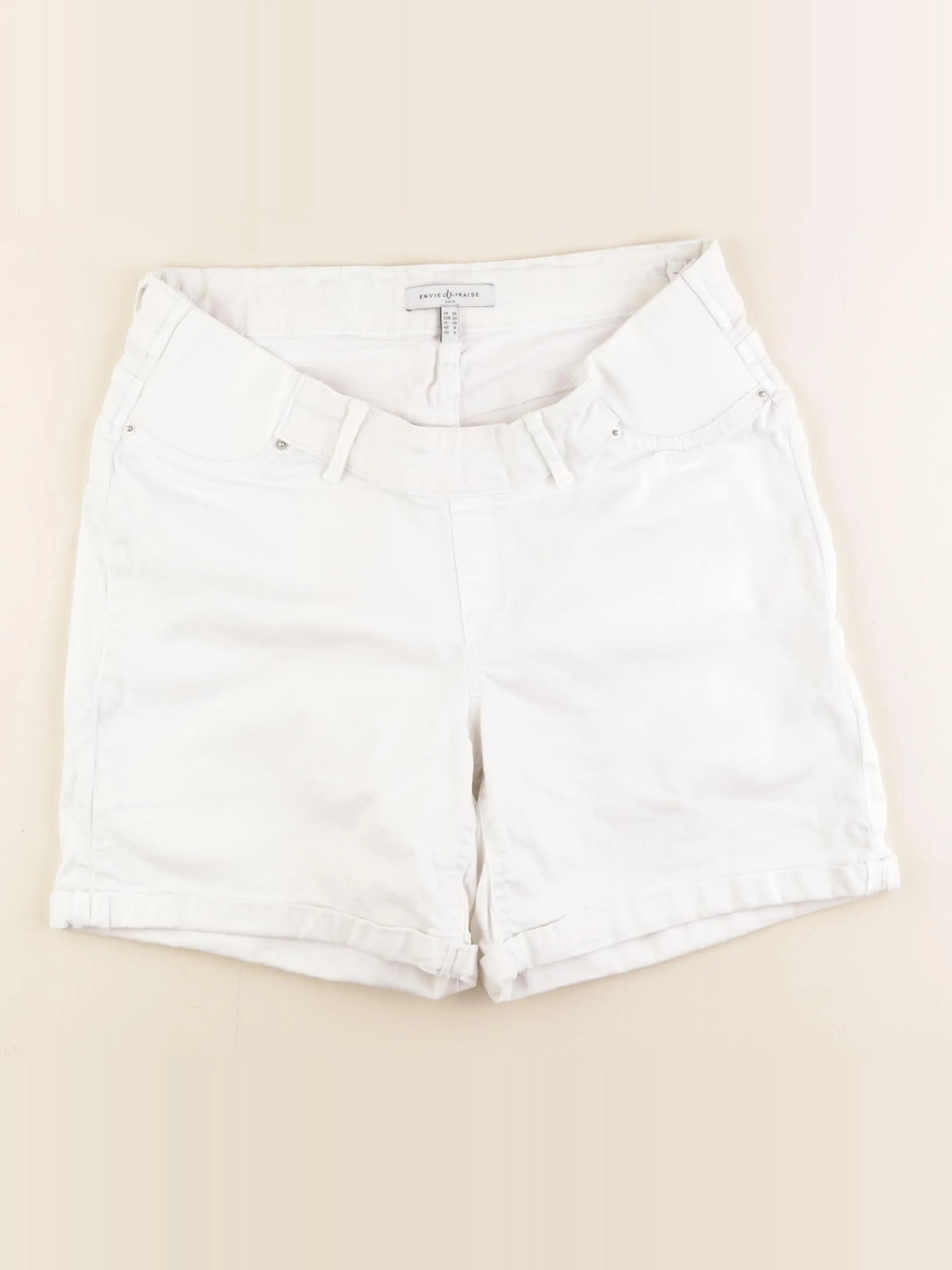 Envie de fraise - short grossesse blanc - 36
