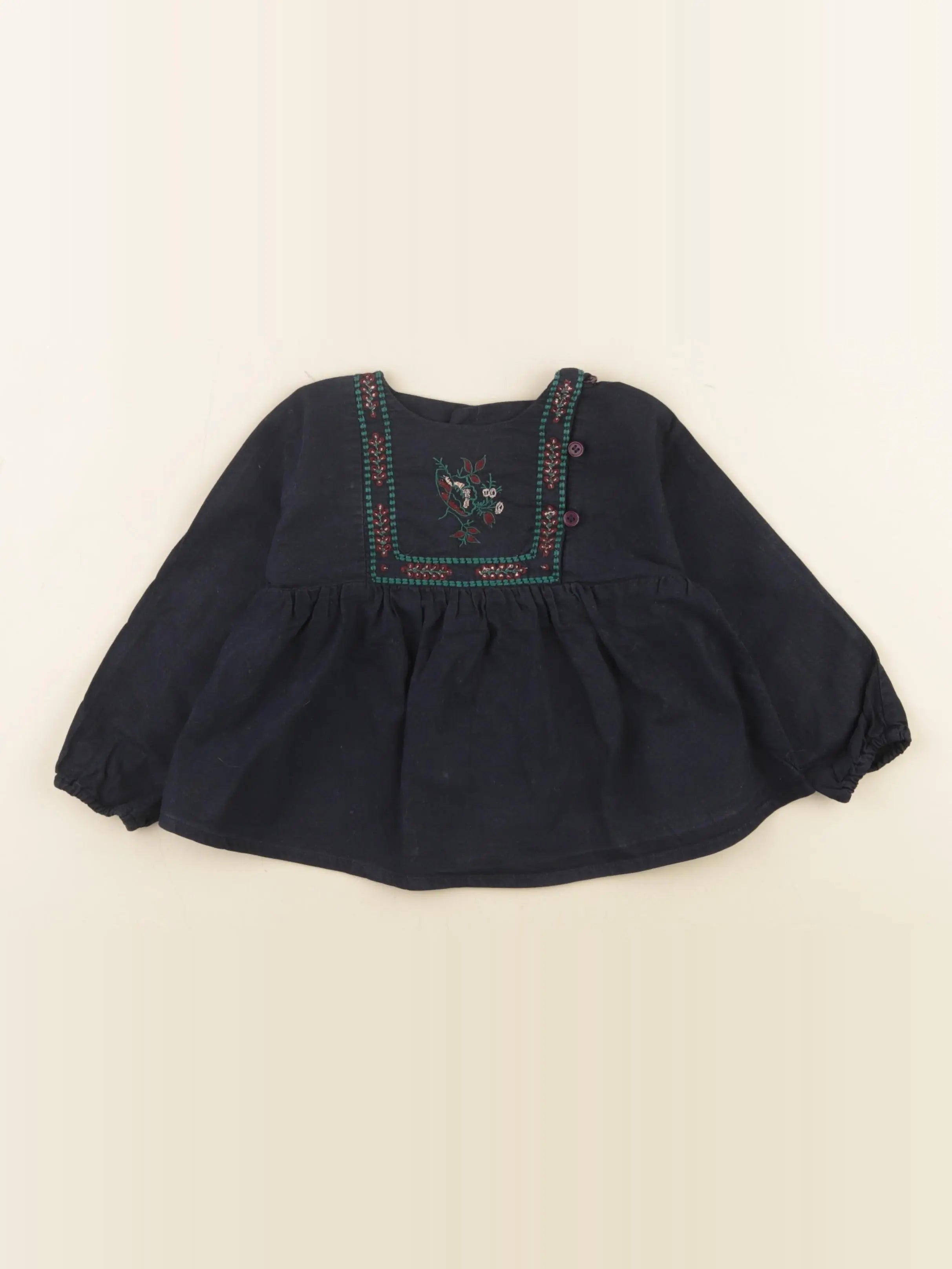 Bonton - blouse bleu - 18 mois