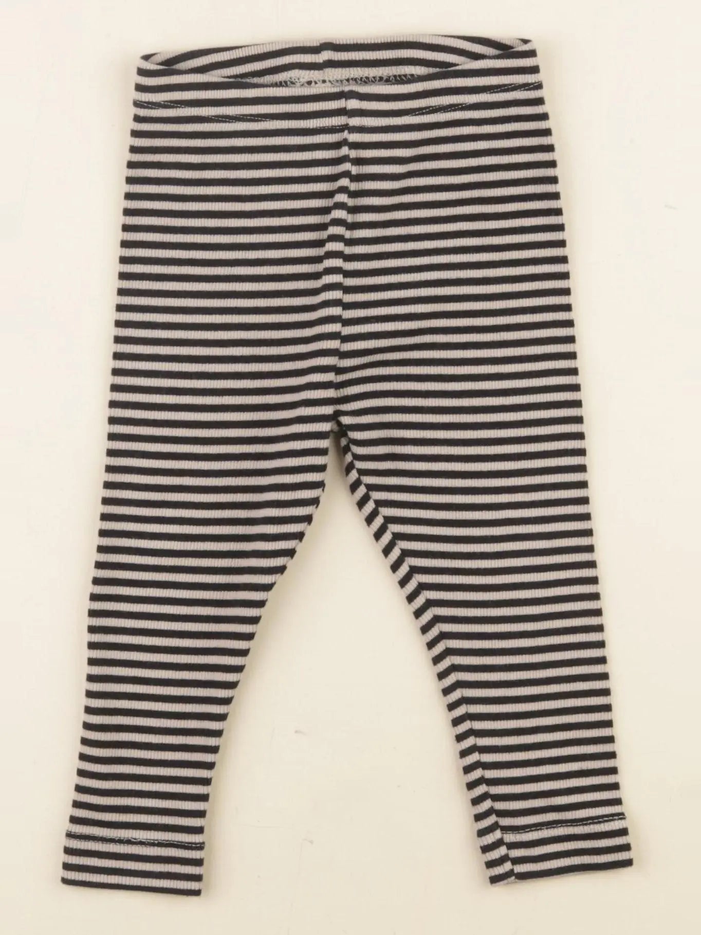 H&M - legging beige, noir - 9/12 mois