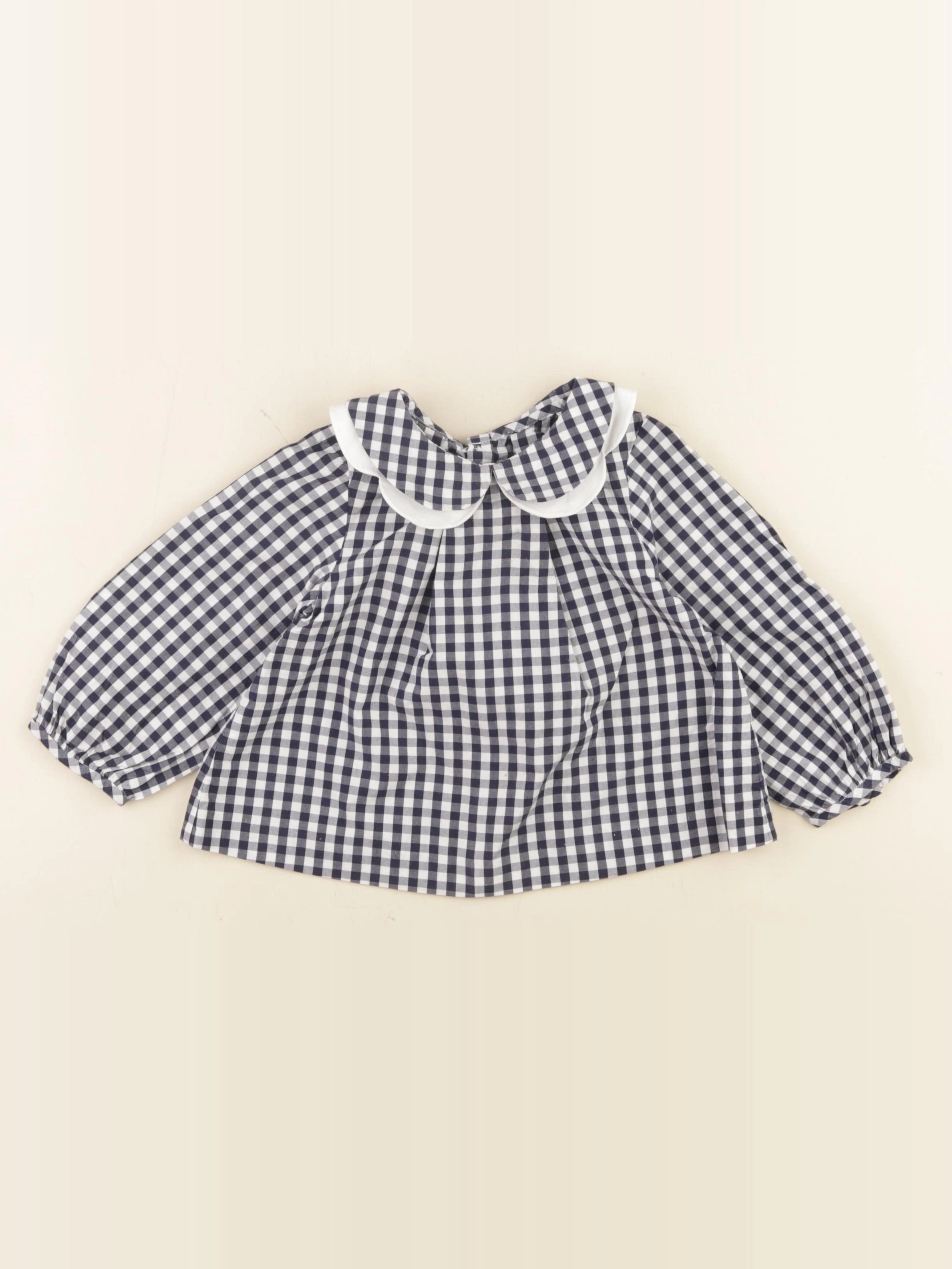 Jacadi - blouse bleu, blanc - 18 mois