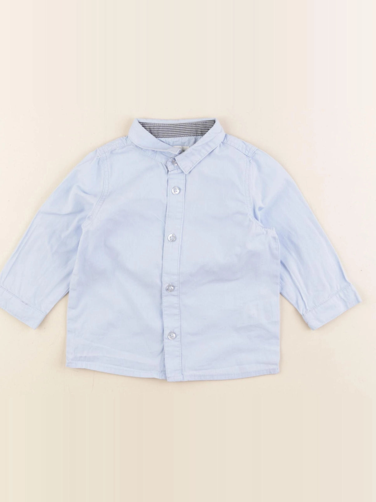 Vertbaudet - chemise bleu - 12 mois