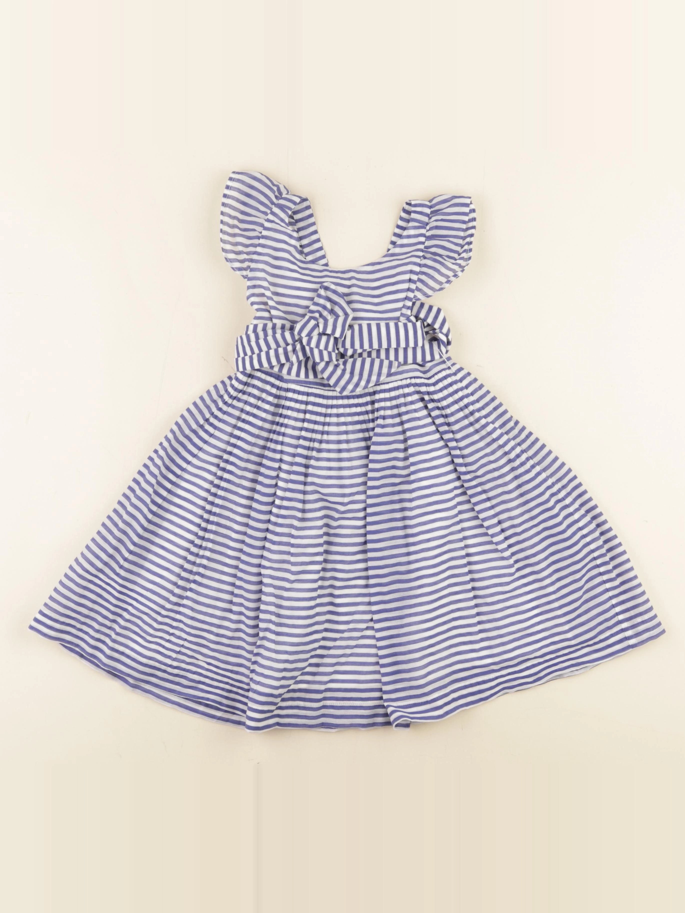 Jacadi - robe blanc, bleu - 2 ans
