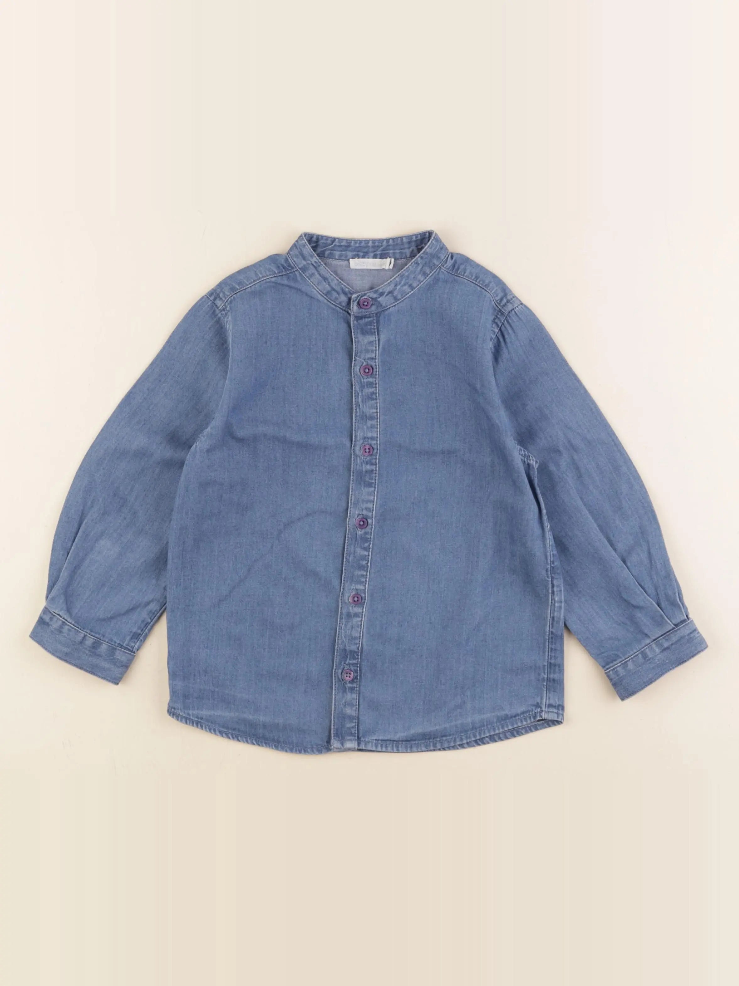 Boutchou - chemise bleu - 36 mois