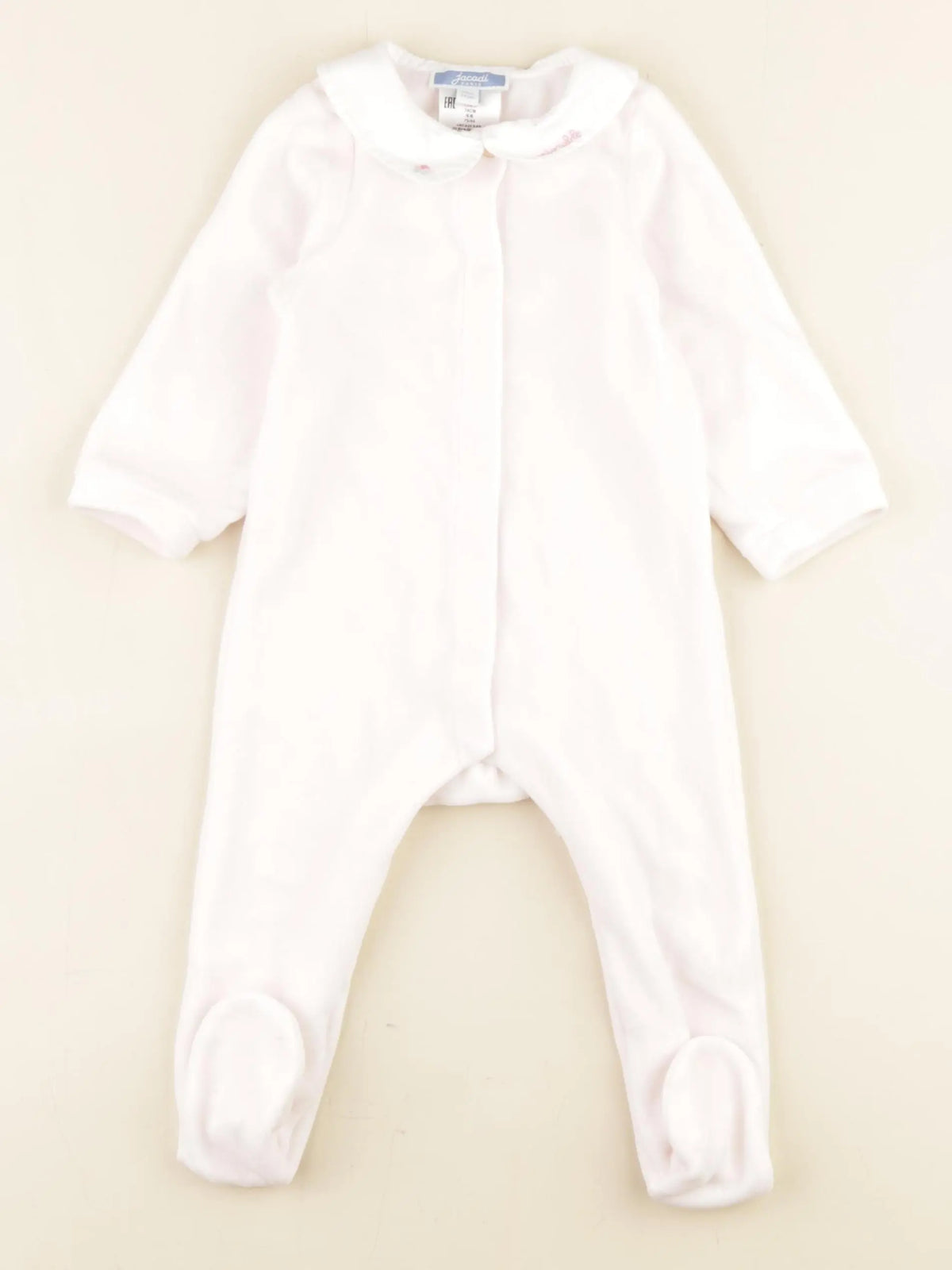 Jacadi - pyjama velours rose - 12 mois